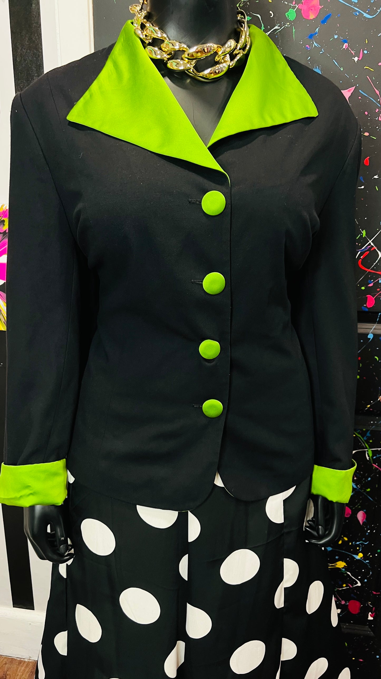 Vintage Black & Green Blazer (24)