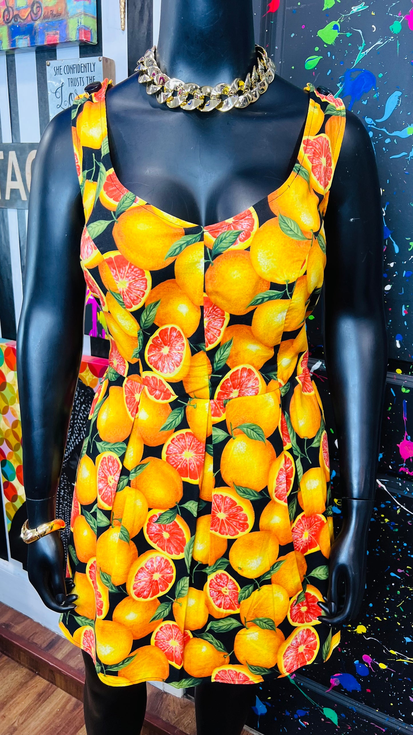 Vintage Fruit Romper - Shorts Underneath (16)