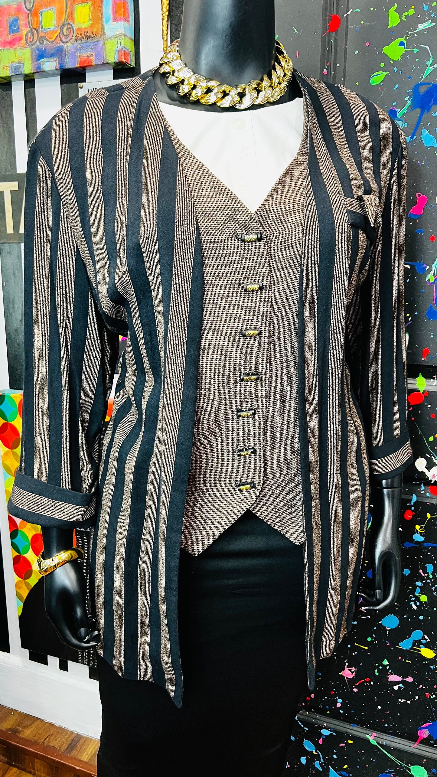 Vintage Blouse w/ Built in Vest (22W)