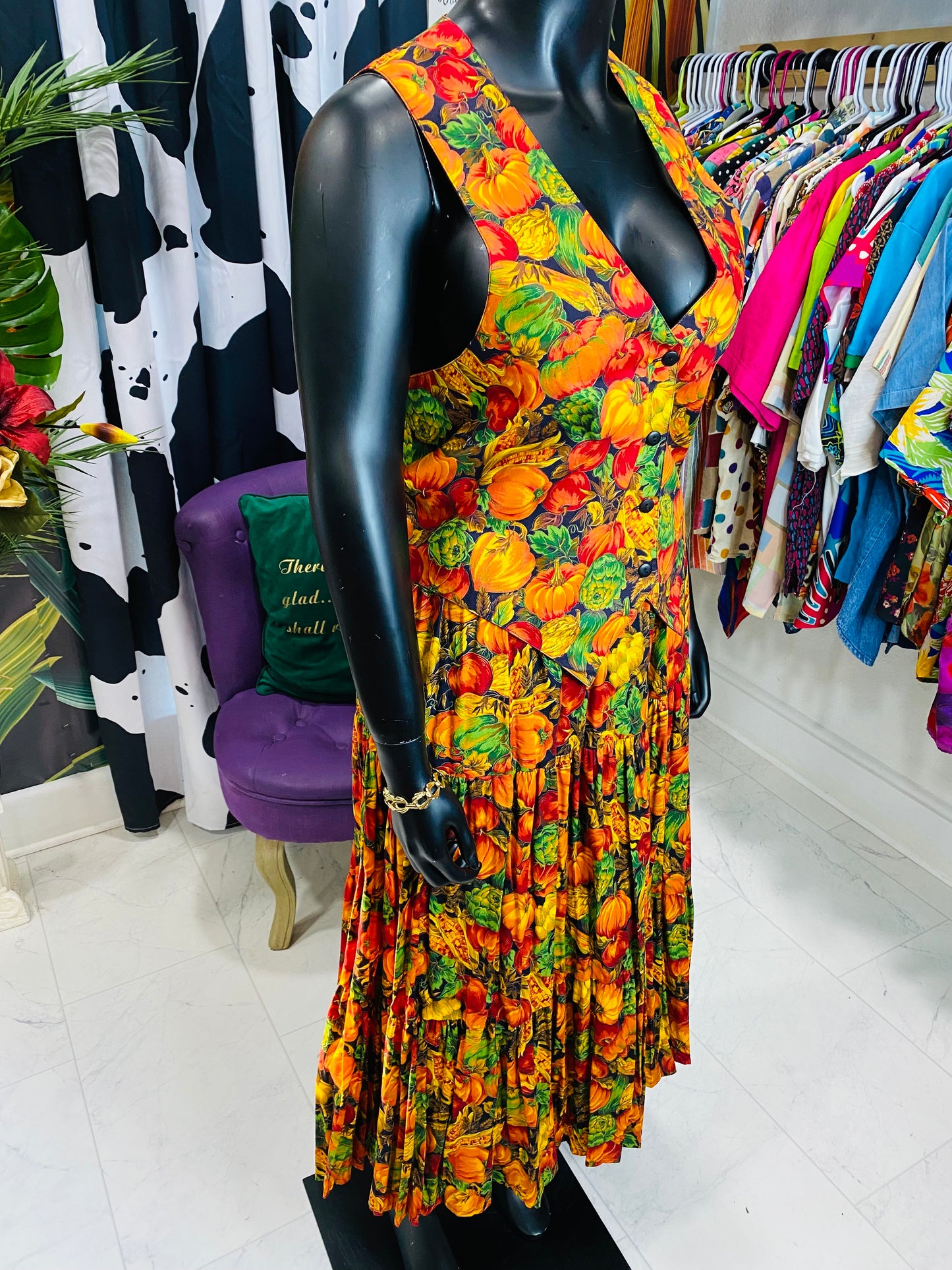 Vintage 2 piece Vest & Skirt Set