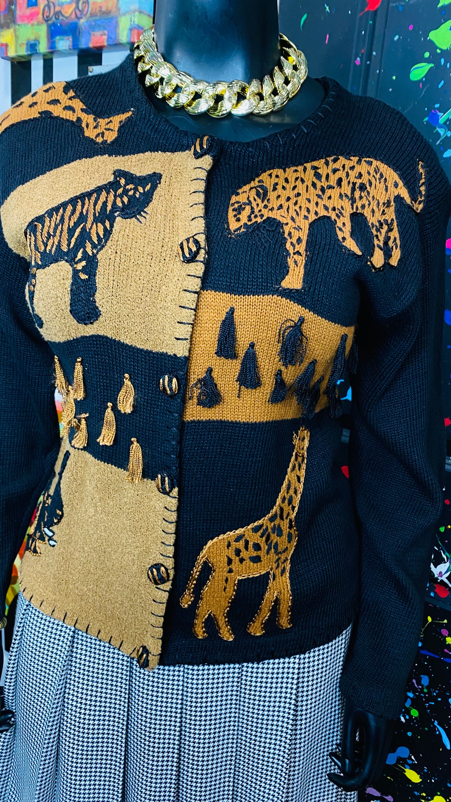 Vintage Safari Button Down Sweater (14/16)