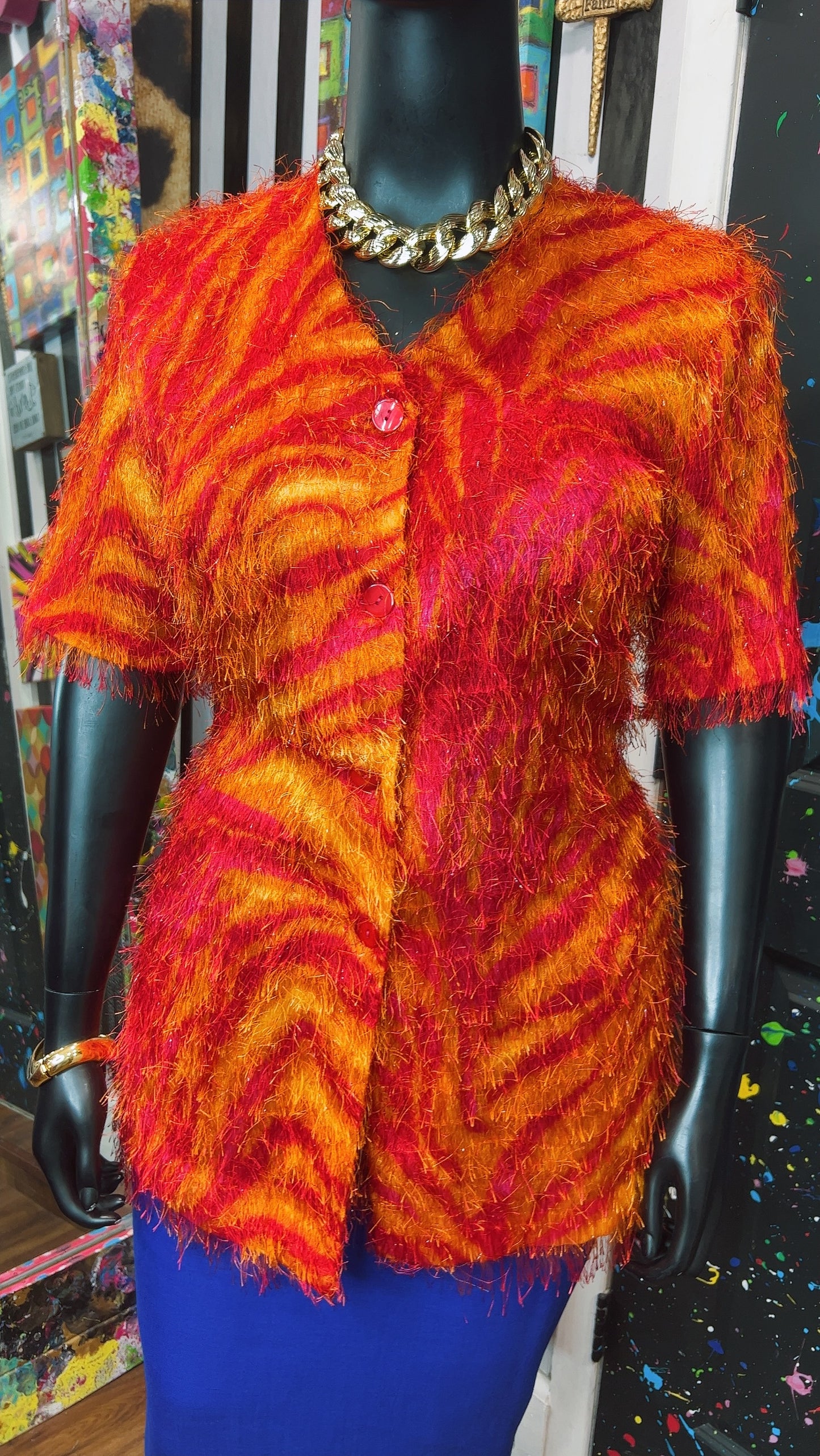 Vintage ‘Strawberry Lemonade’ Shaggy Blouse (18)