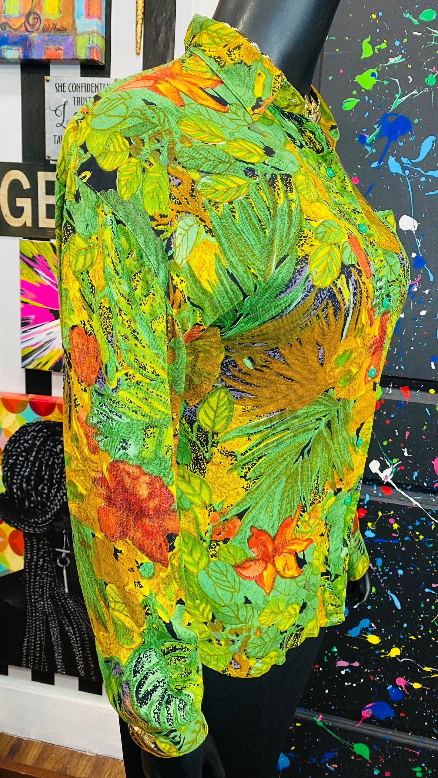 Vintage Tropical Rayon Blouse (18/20)