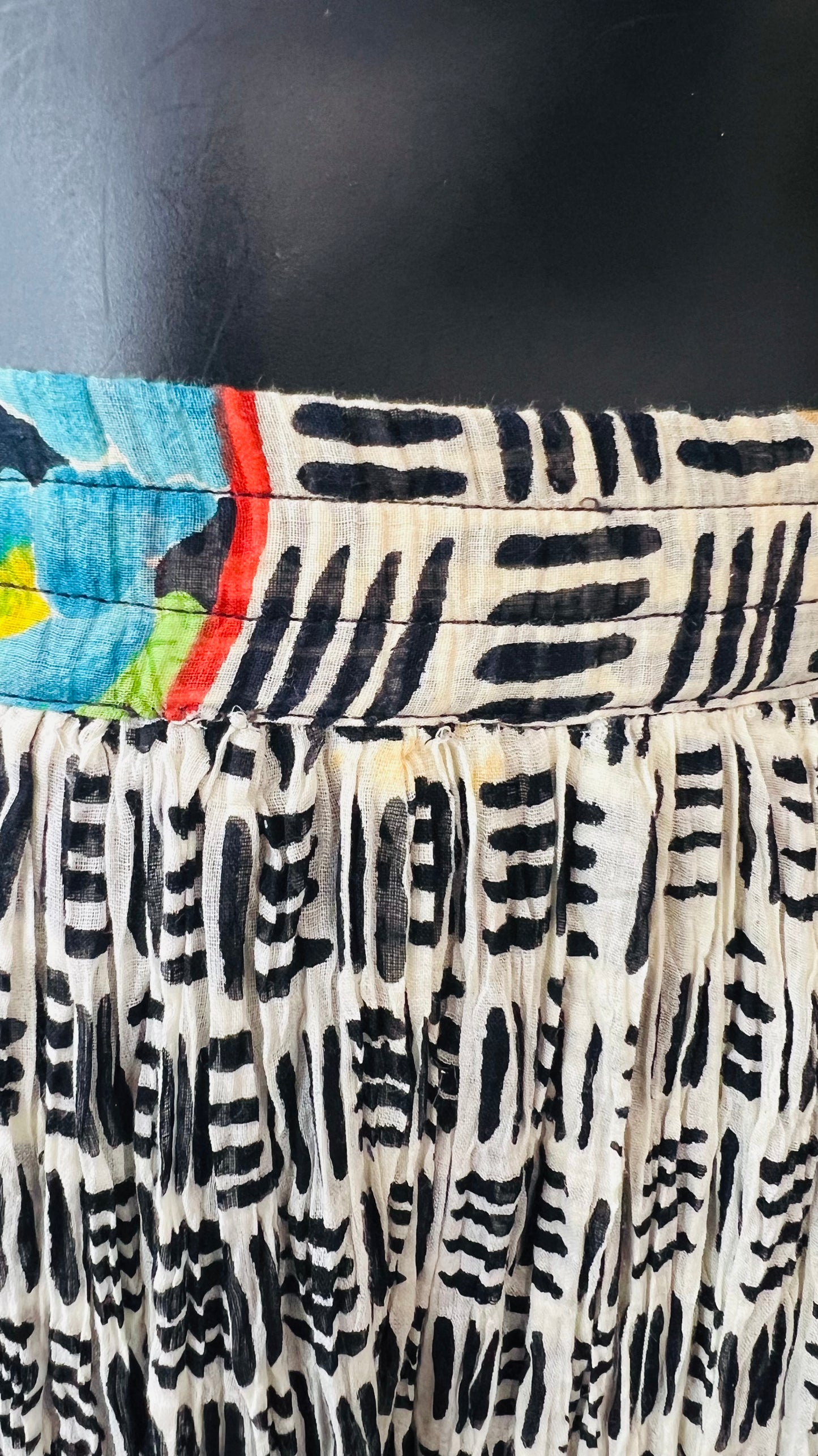 Vintage Abstract Rayon Skirt (16)