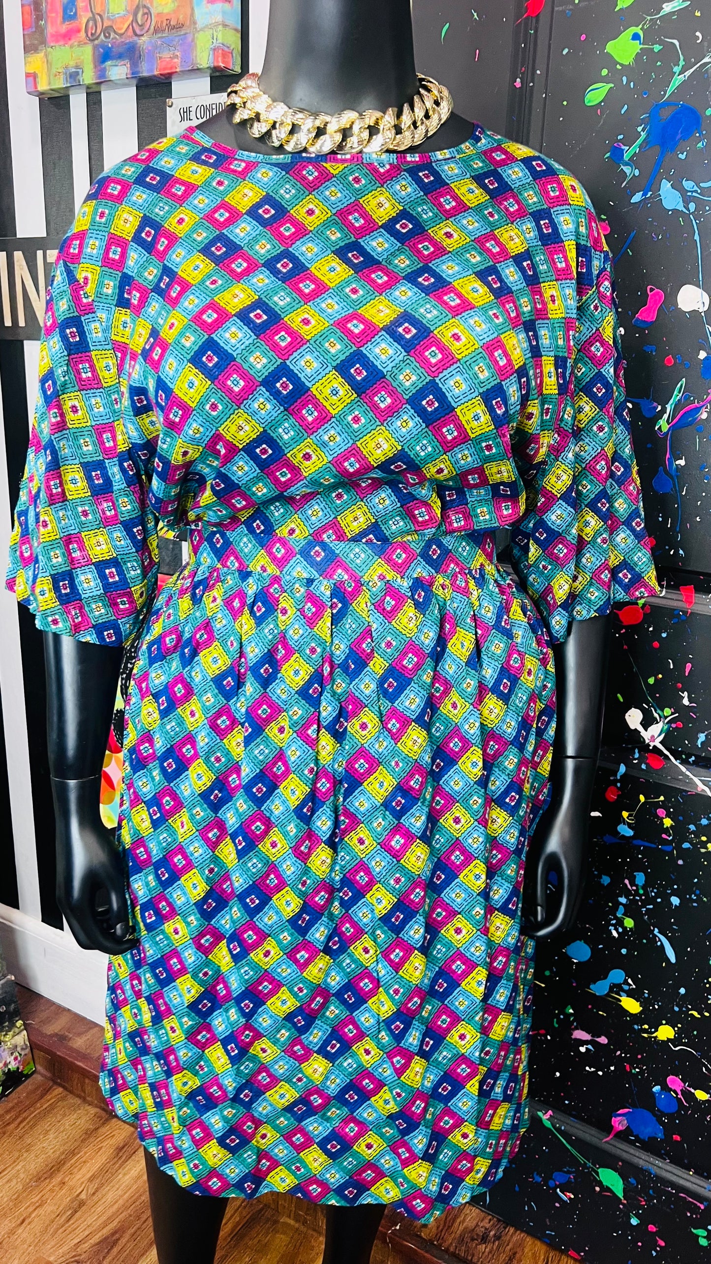 Vintage Light Weight 90’s Skirt Set (22)