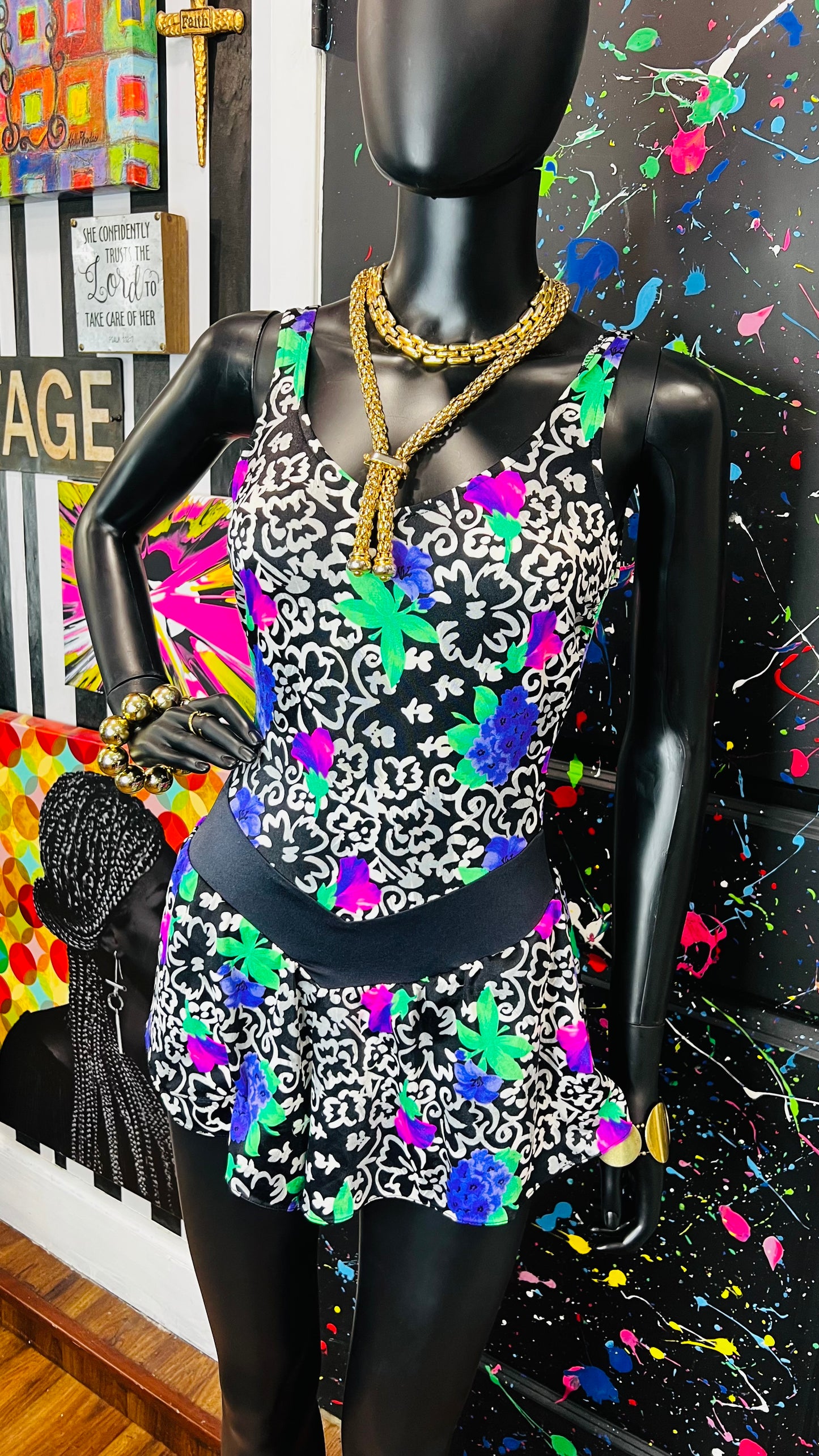 Vintage Floral Swimsuit (12)