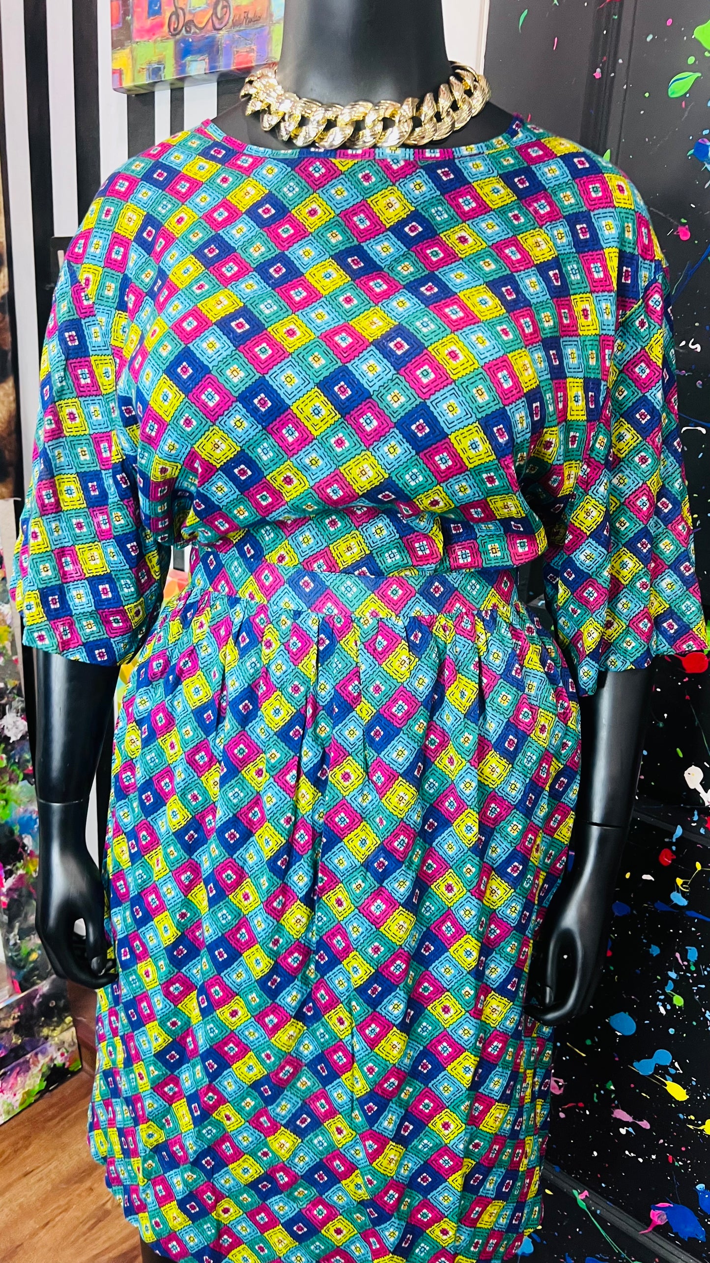 Vintage Light Weight 90’s Skirt Set (22)