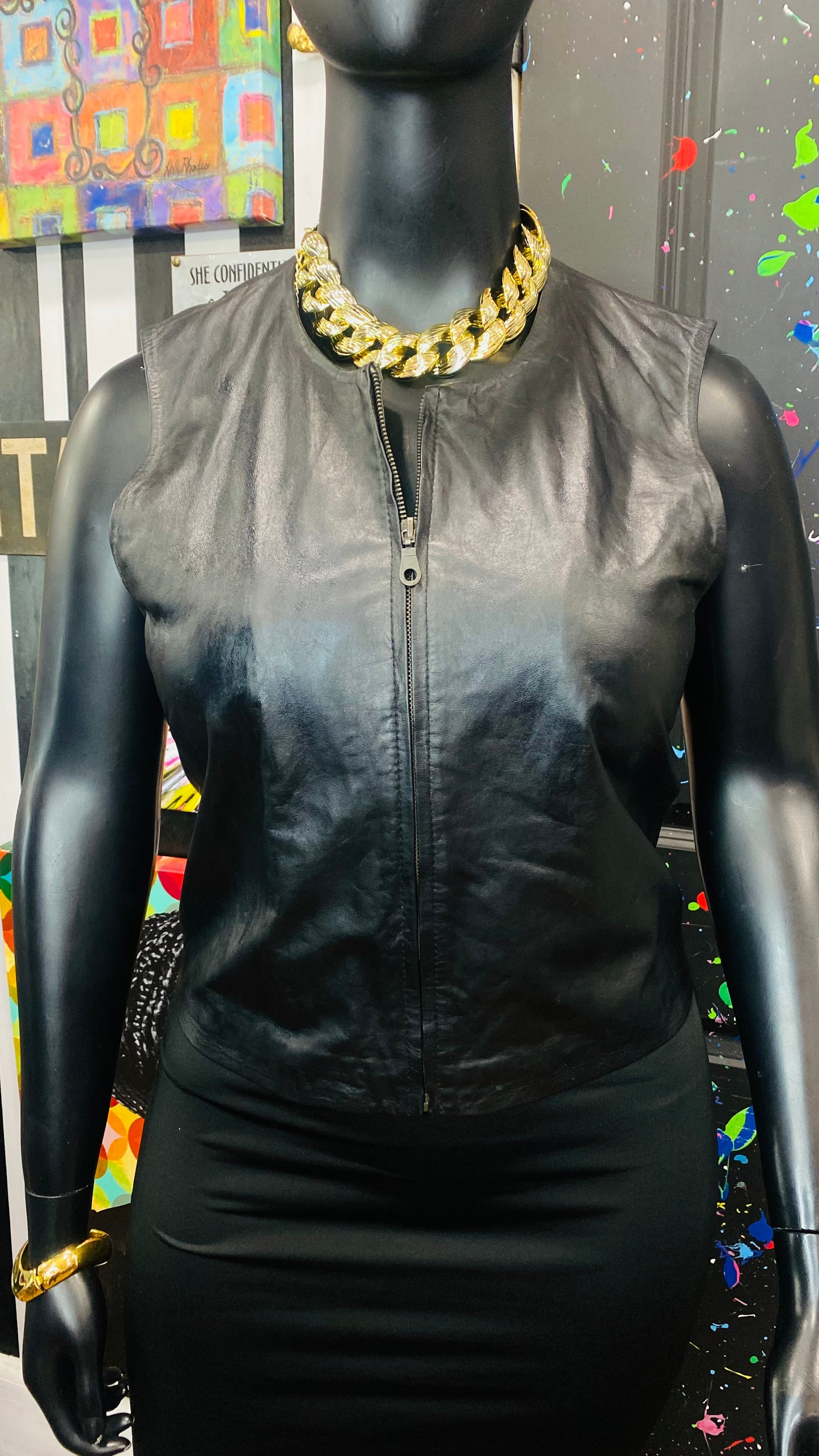 Vintage Genuine Leather Vest (14)