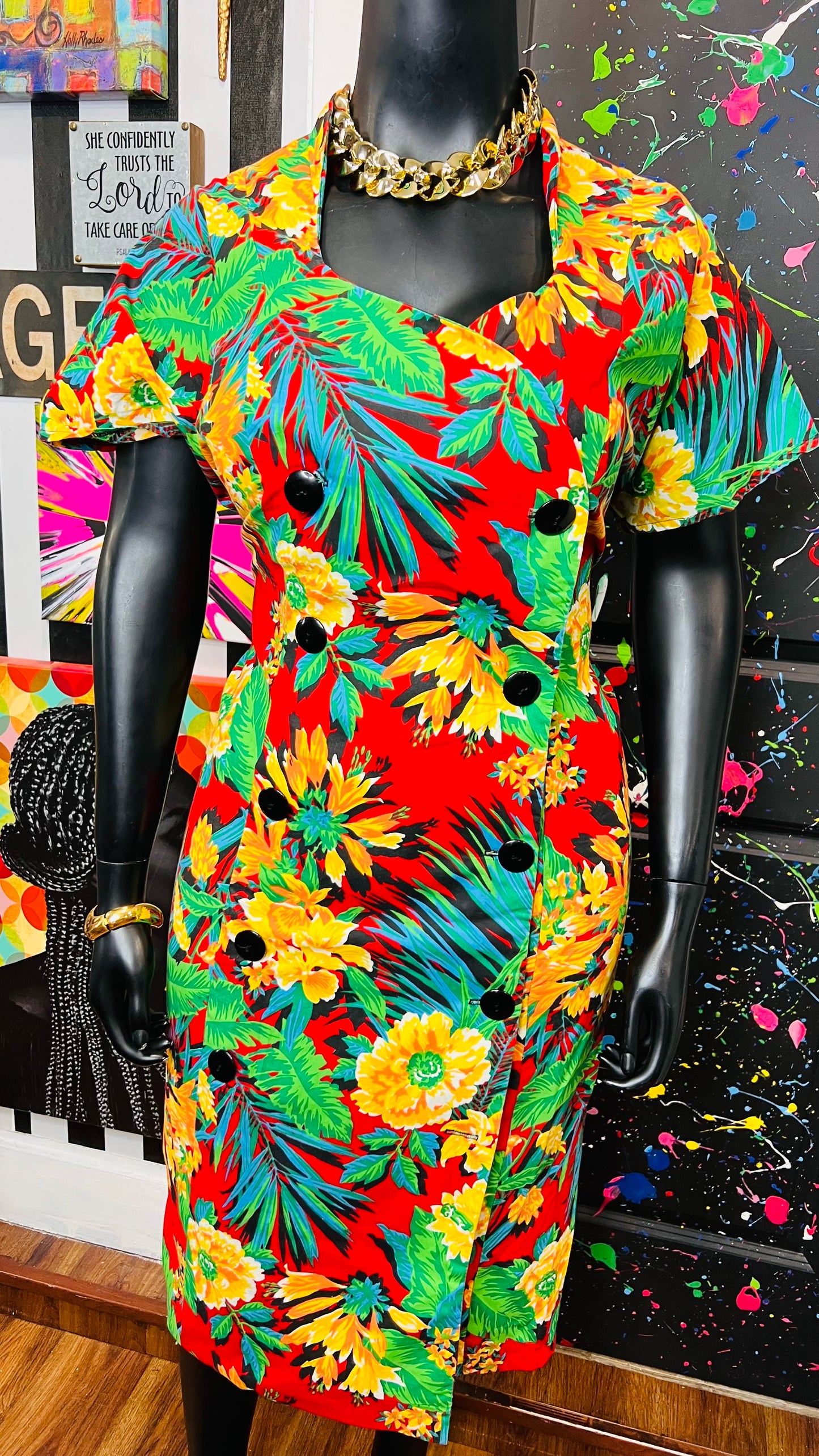 Vintage Vibrant Floral Dress (22)