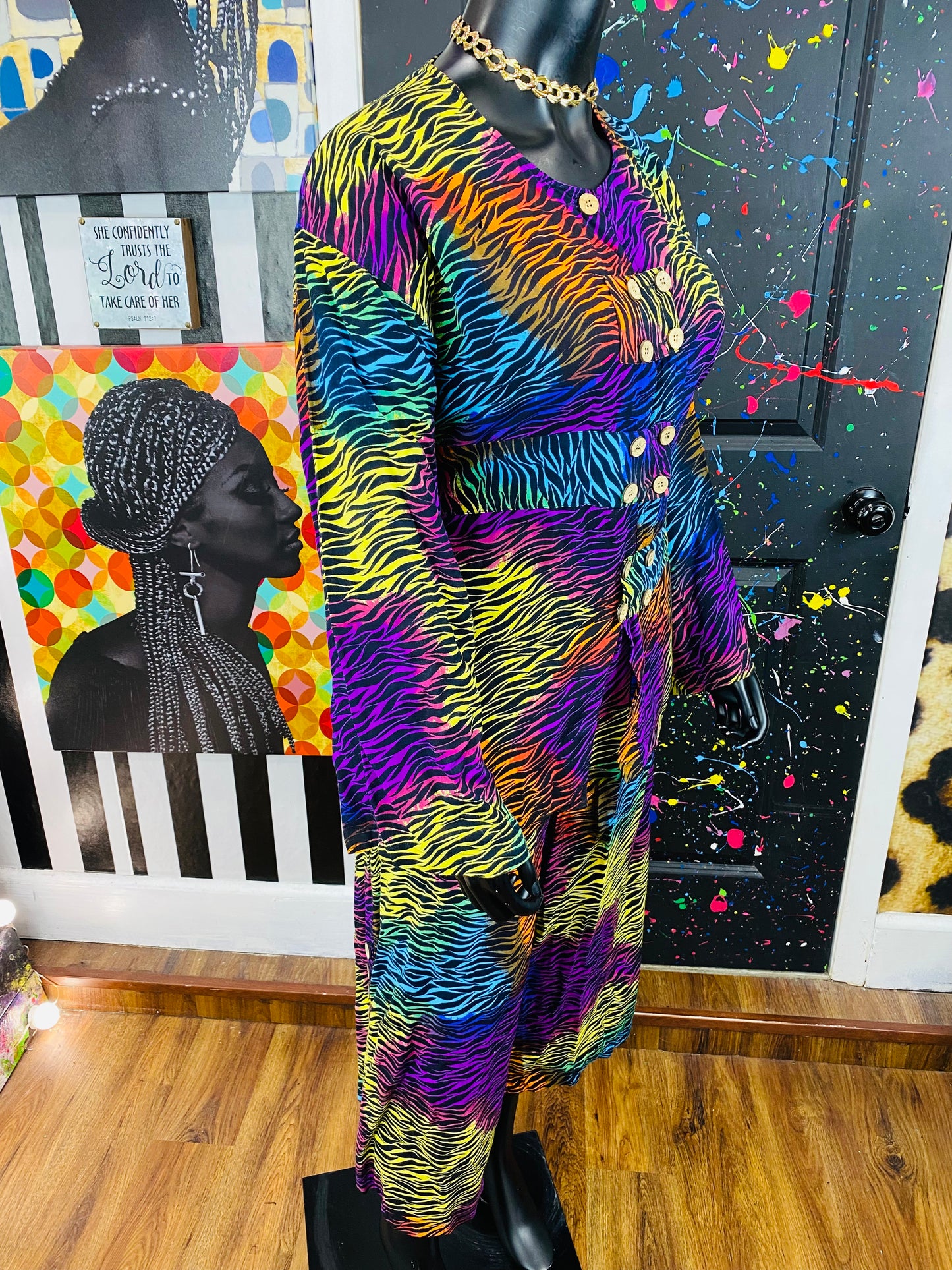 Vintage Kalidaz 2pc Pants Set