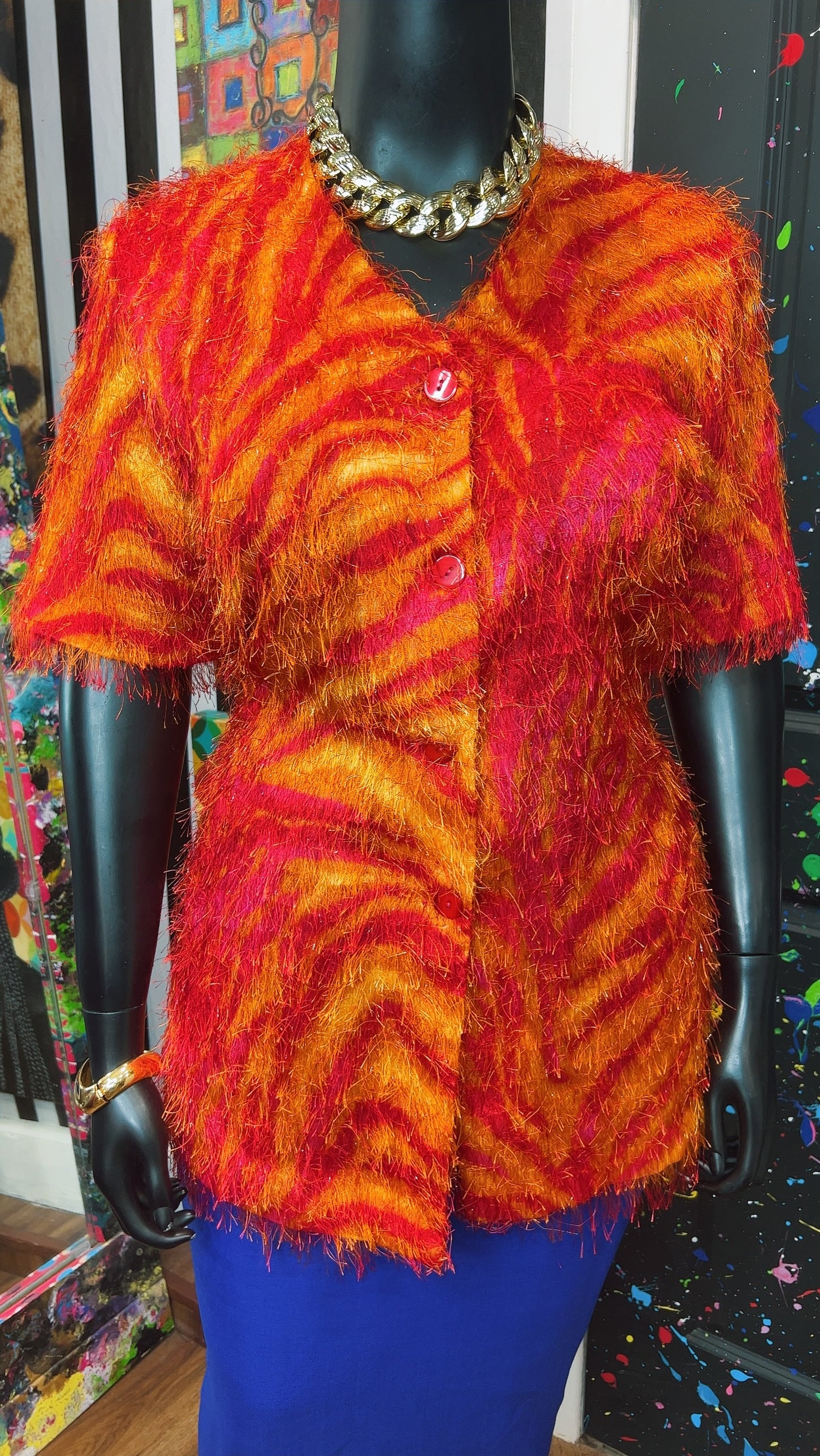 Vintage ‘Strawberry Lemonade’ Shaggy Blouse (18)