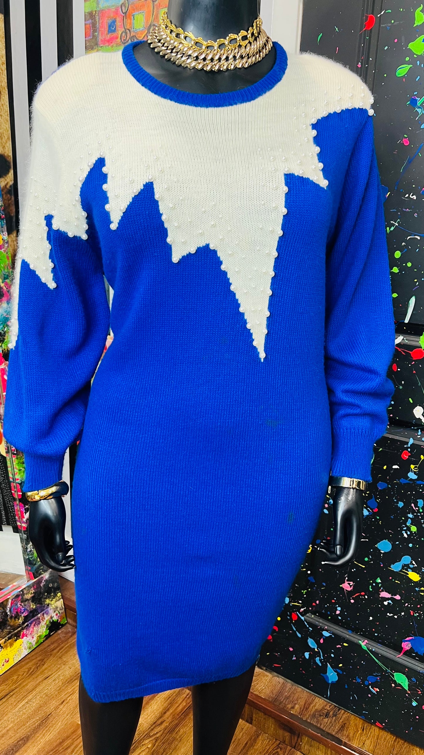 Vintage Knit Sweater Dress (22)