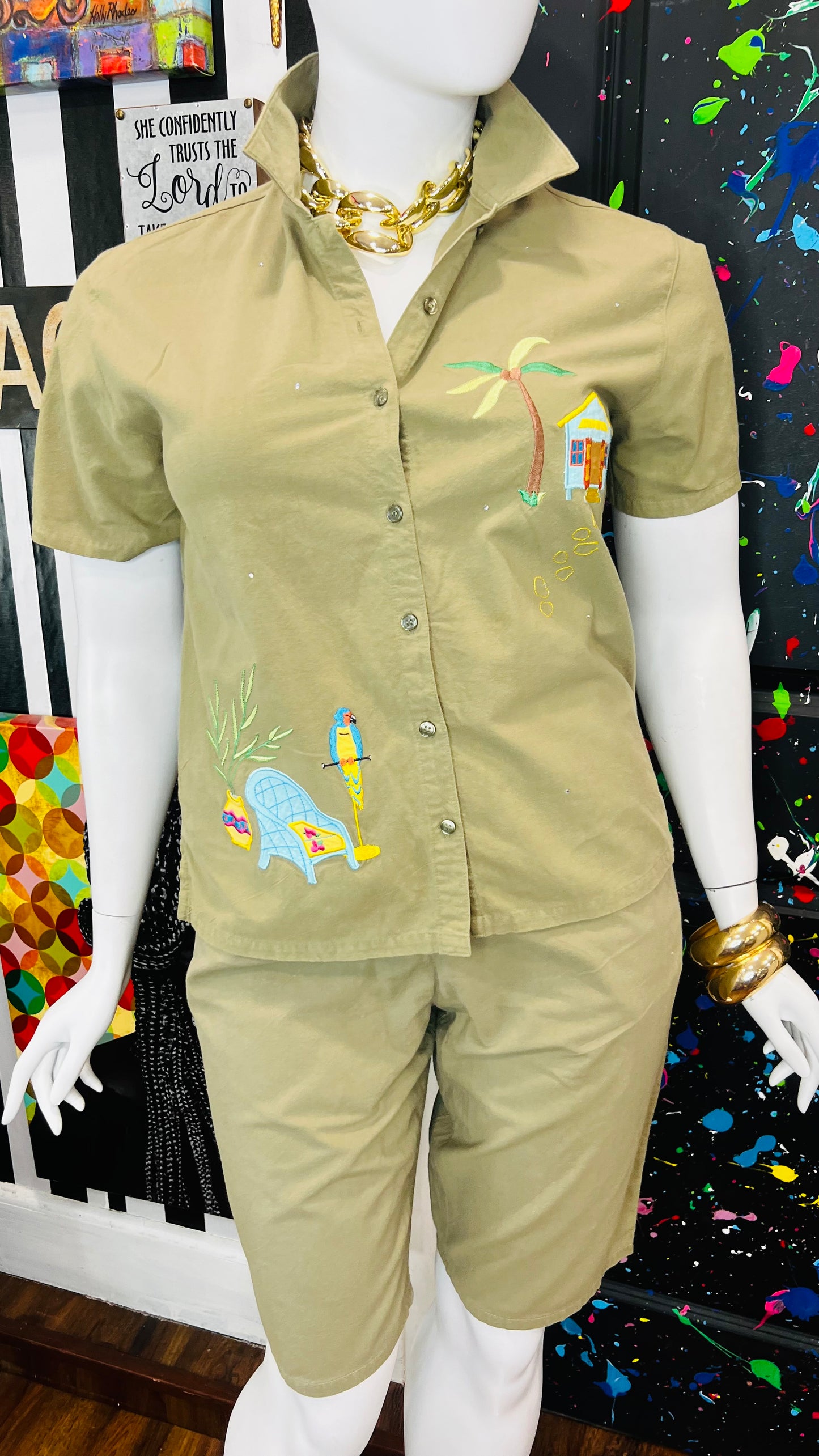 Vintage Green Shorts Set (12/14)