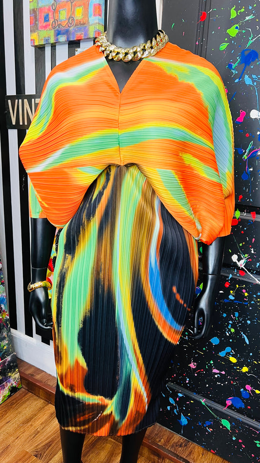 Watercolor Accordion Dress (16)