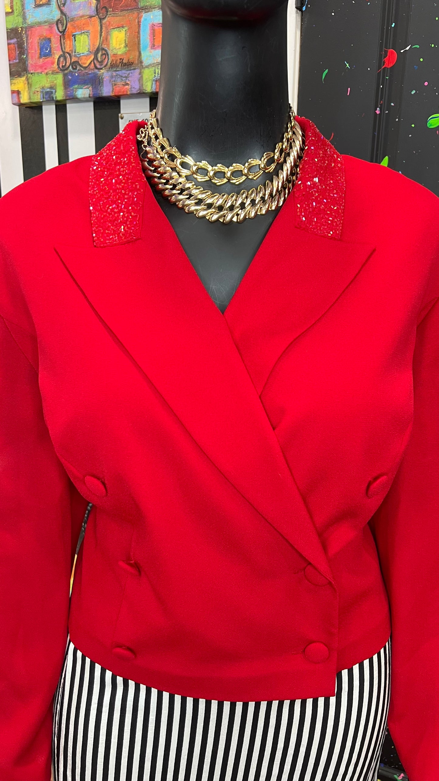 Vintage Positive Attitude Blazer W/ Sequin (22)