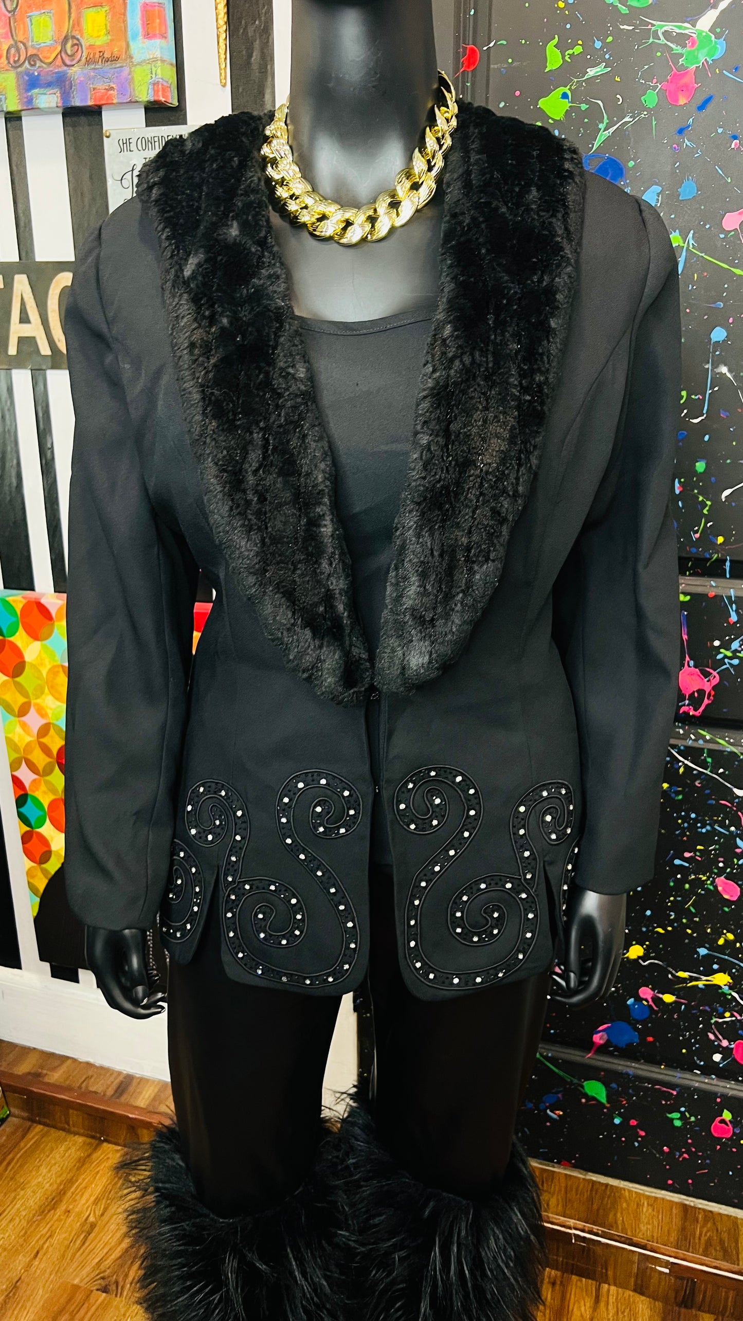Vintage Unique Statement Blazer (20)