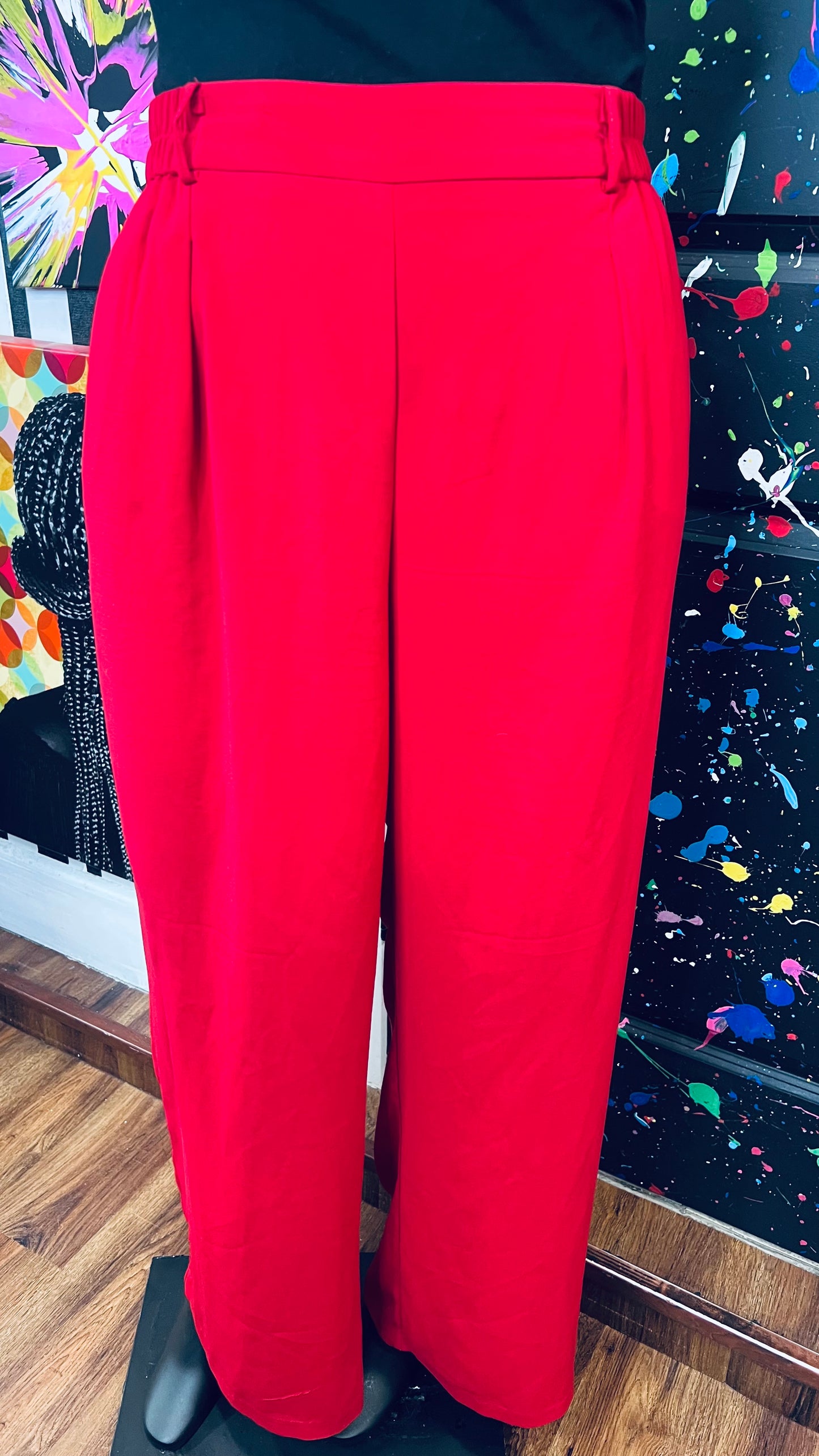 Red Wide Legged Dress Pants (18/20)