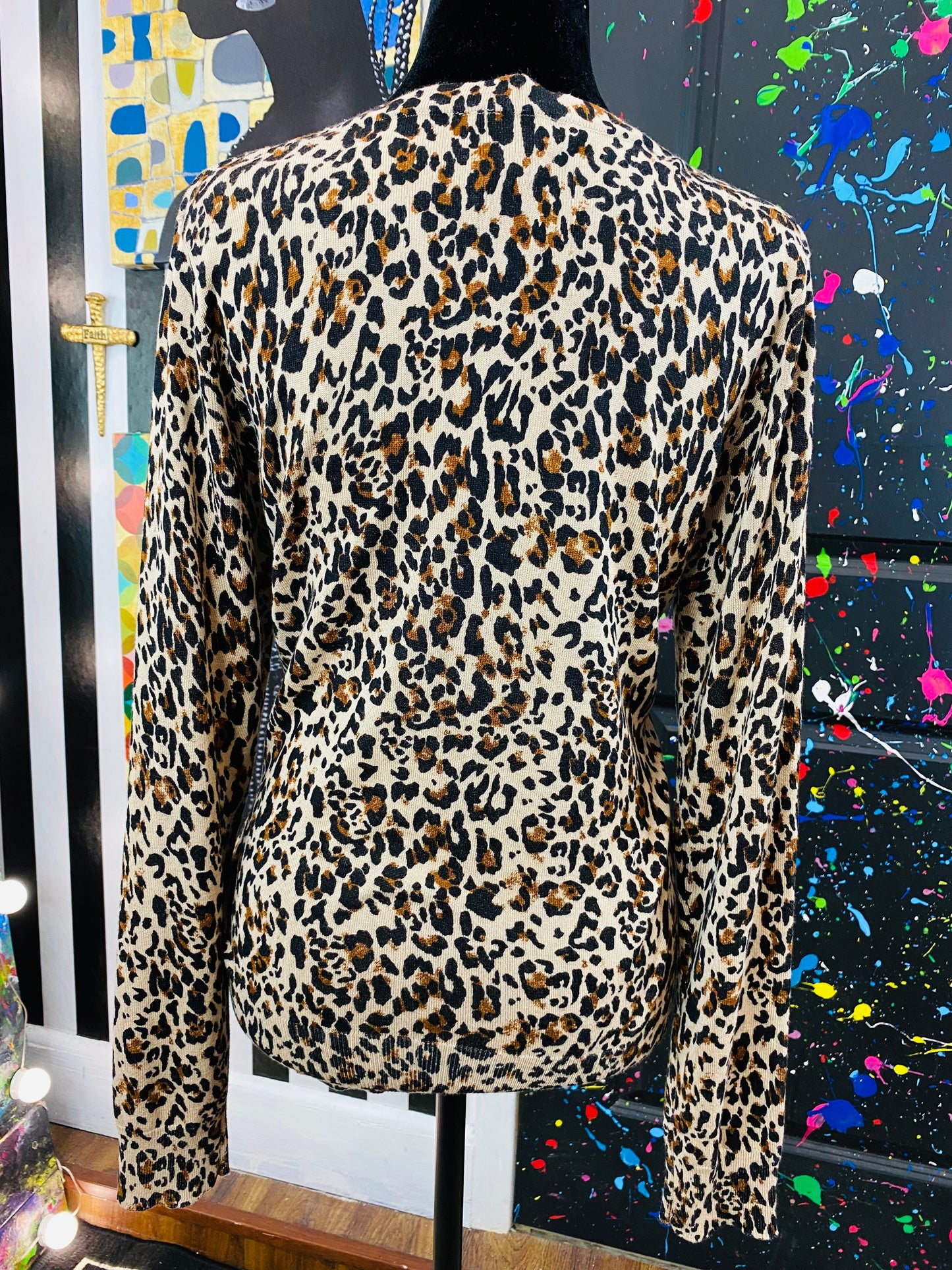 Vintage Animal Print Lightweight Sweater