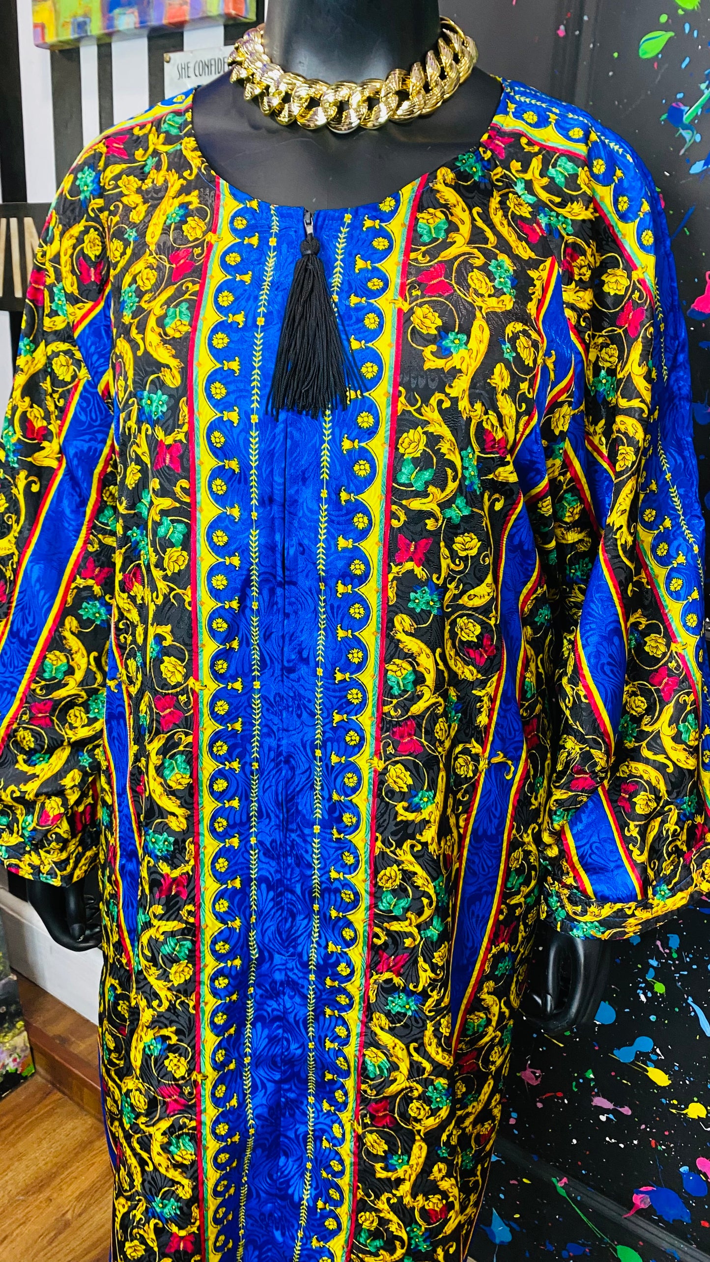Vintage Tassle Zipper Gown (OS)