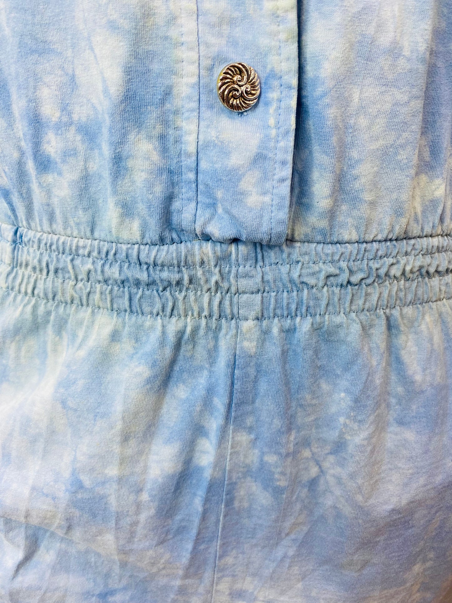 Vintage Denim Jewel Studded Romper