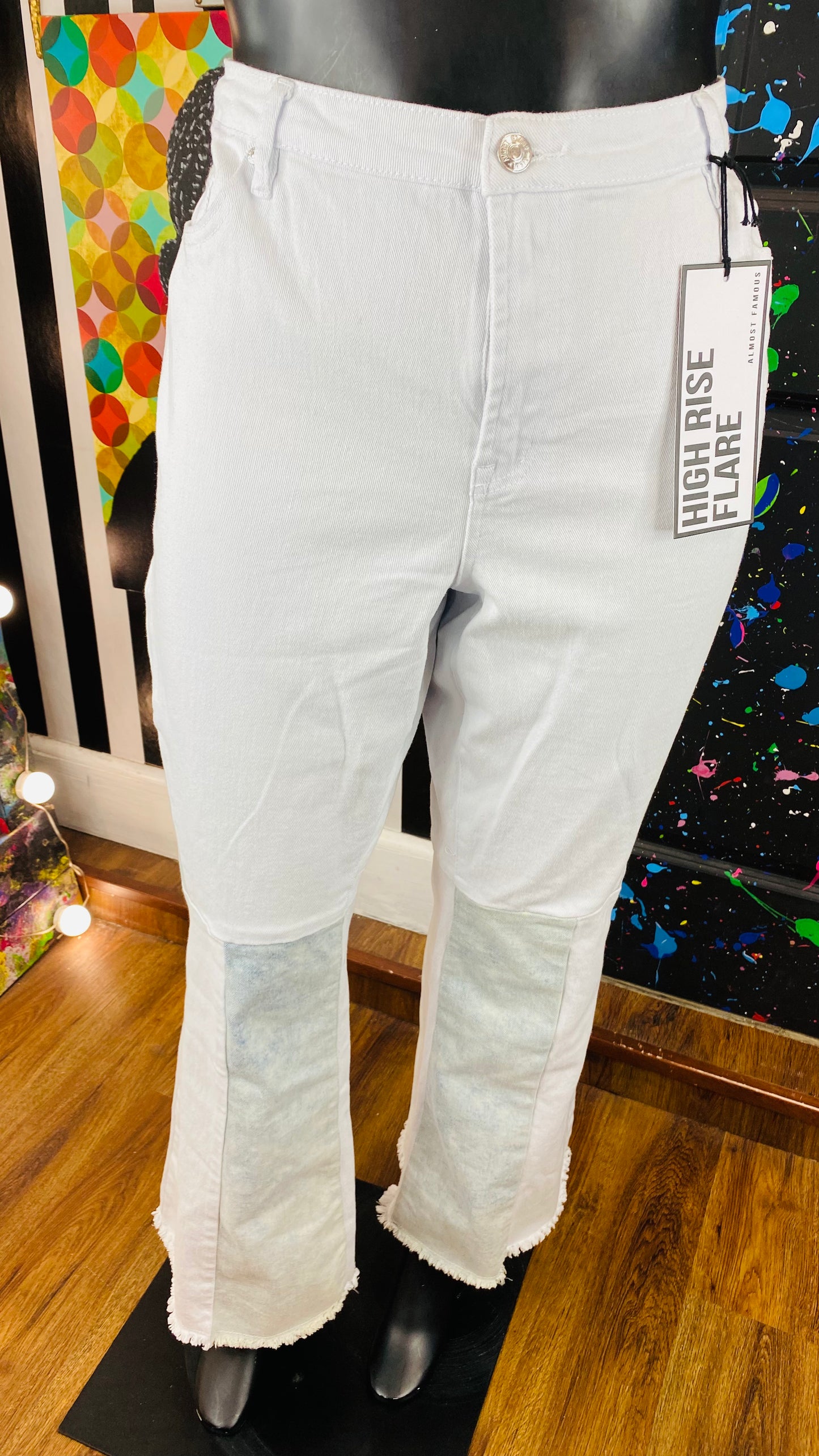 Almost Famous White designer leg Jeans