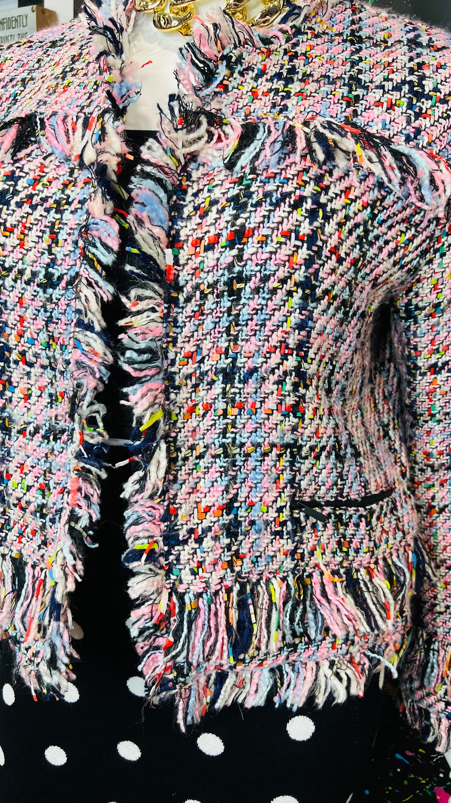 Tweed Multicolored Cropped Blazer (18)