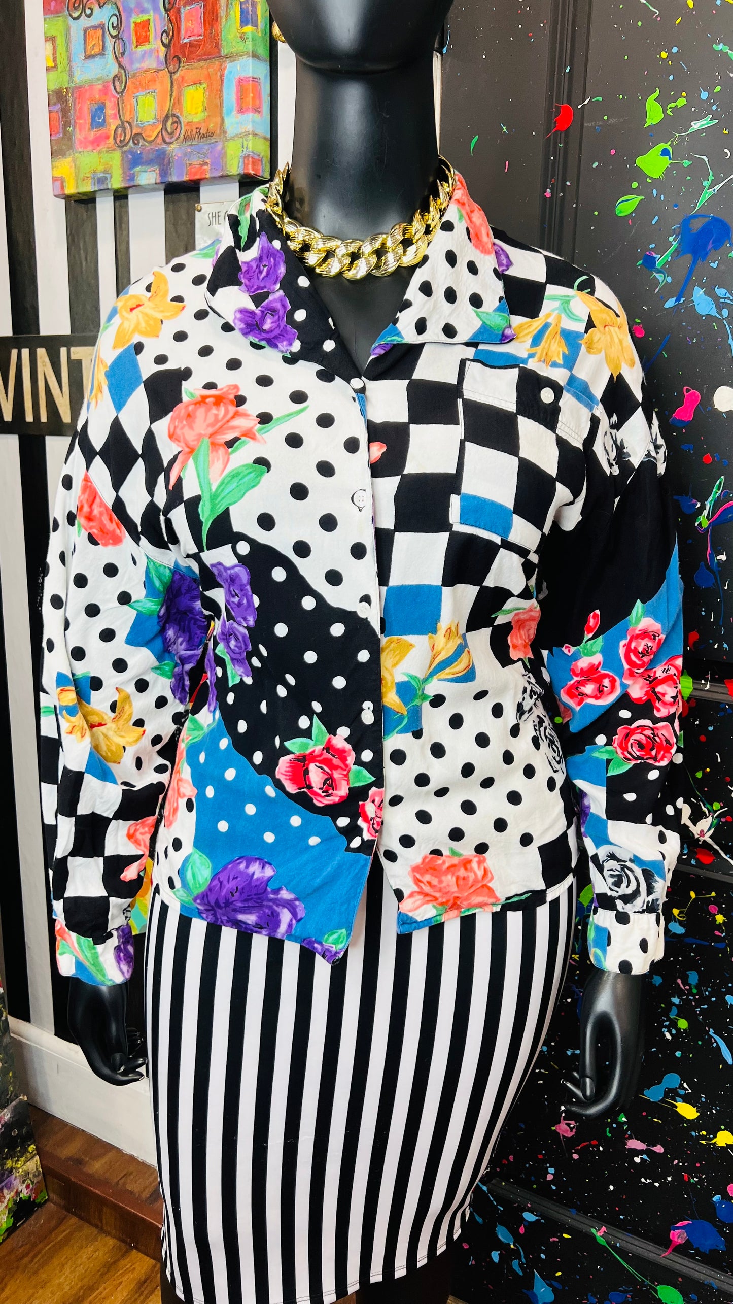 Vintage Abstract 80’s/90’s Blouse (16)