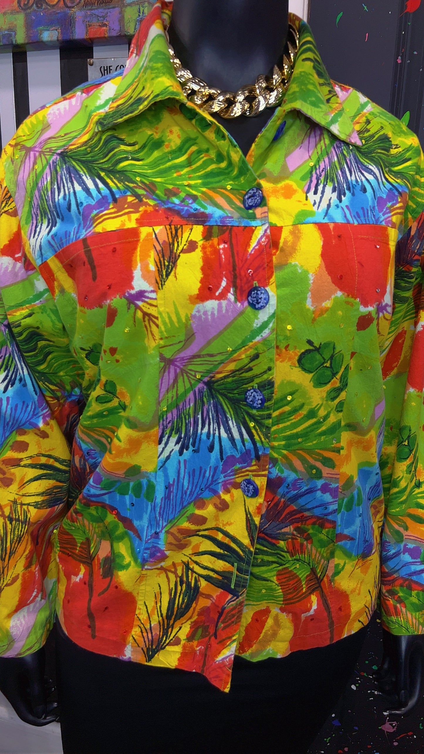 Vintage Floral Sequin Jacket (24)