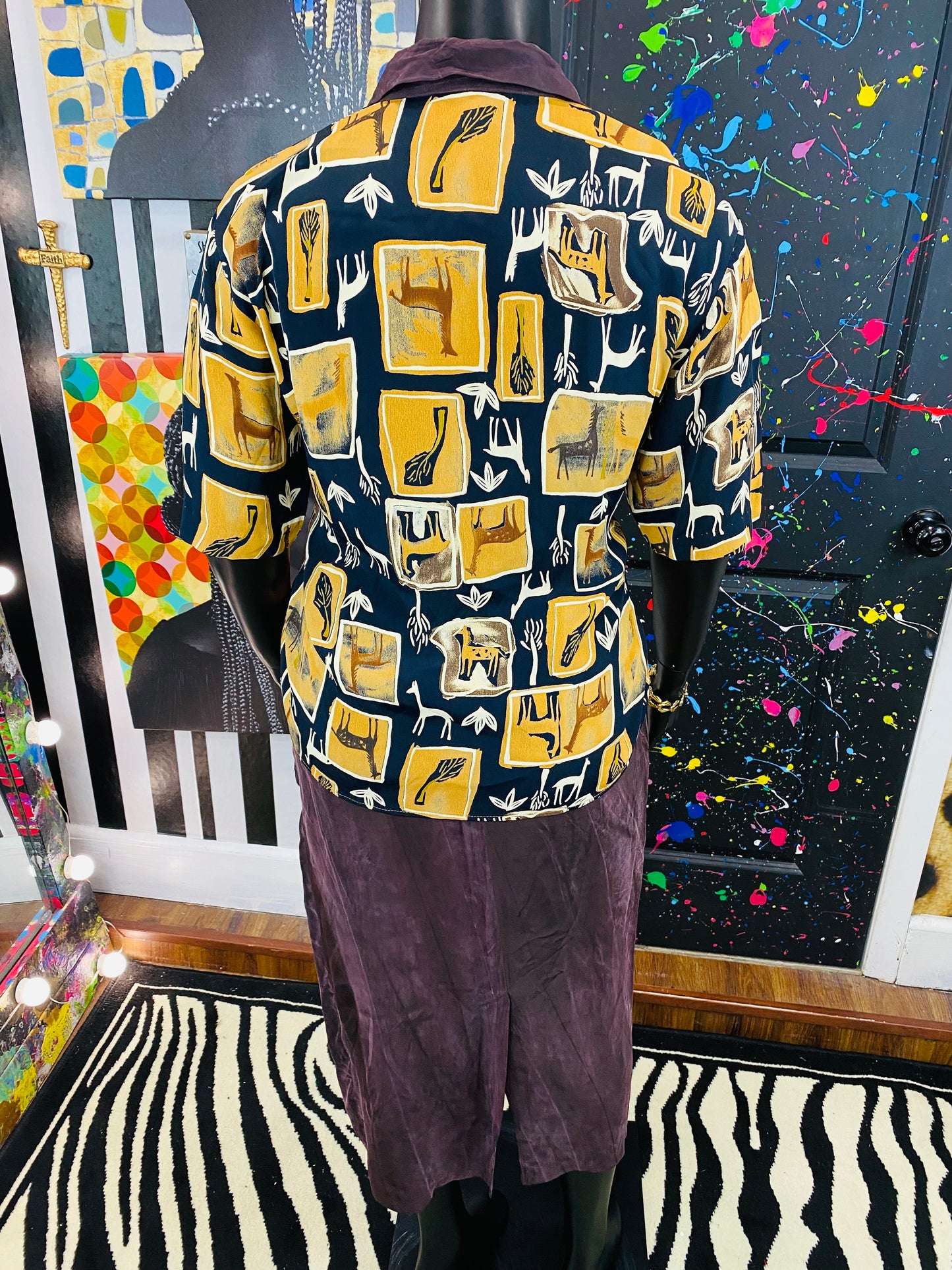 Vintage A.K.F 2 piece Skirt Set