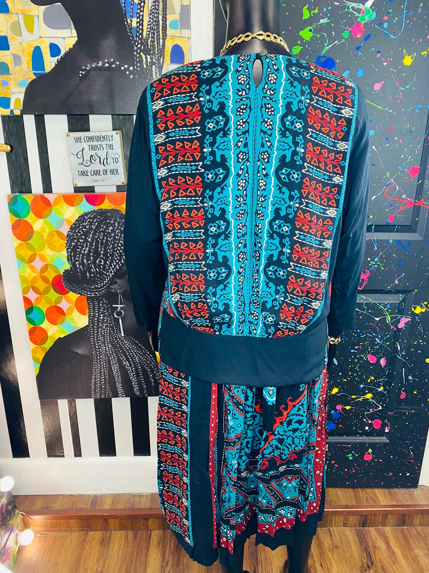 Vintage Carole Little 2 piece Skirt Set