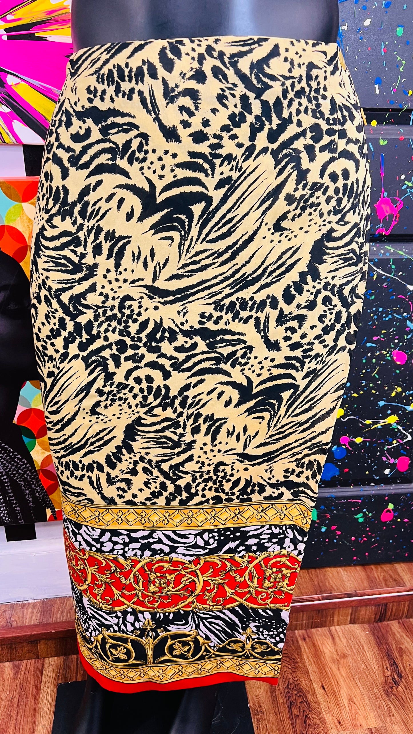 Vintage Animal Print & Nautical Print Skirt (22)