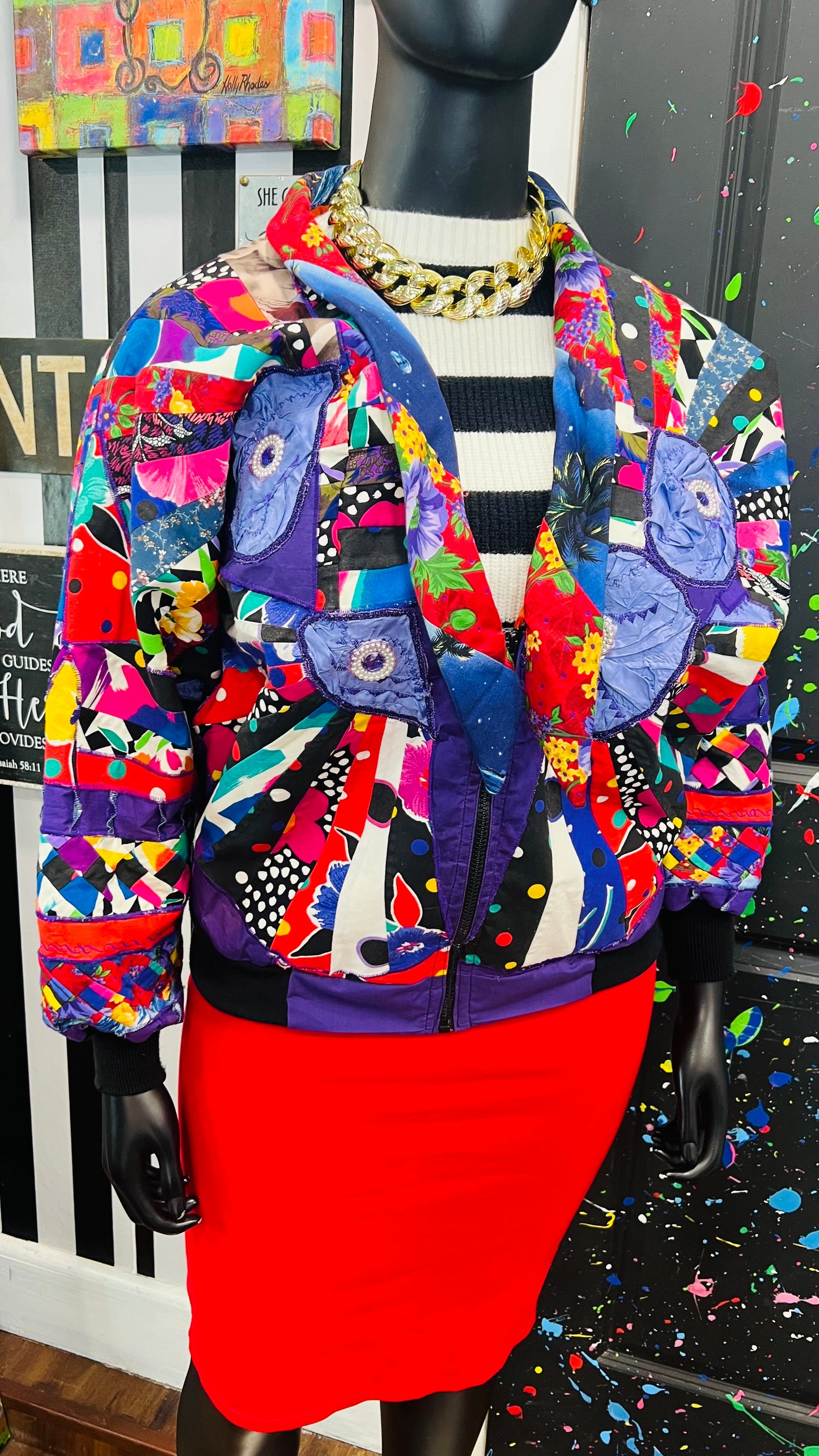 Vintage Cotton Patchwork Jacket