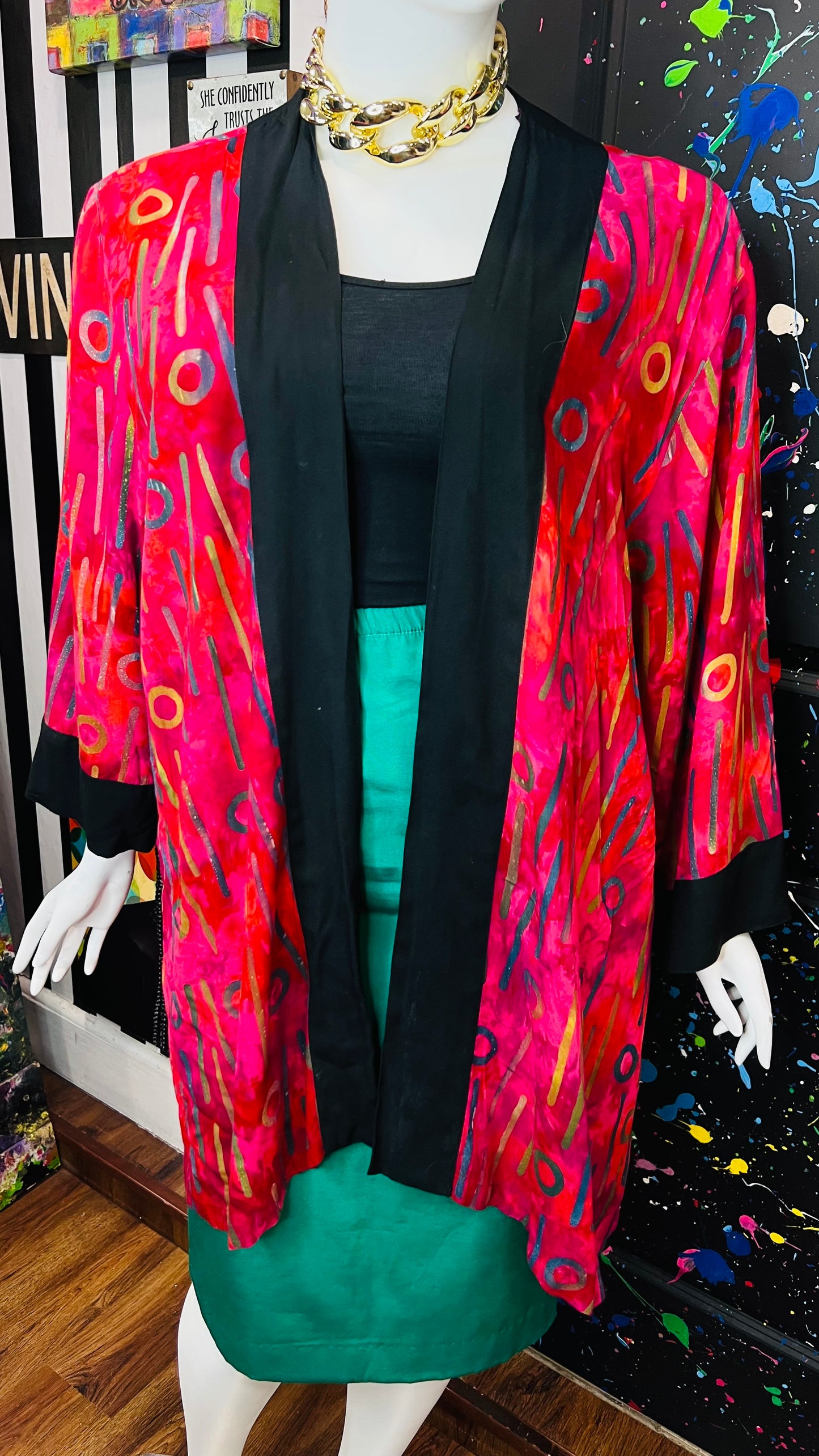 Rayon Abstract Duster (OS)