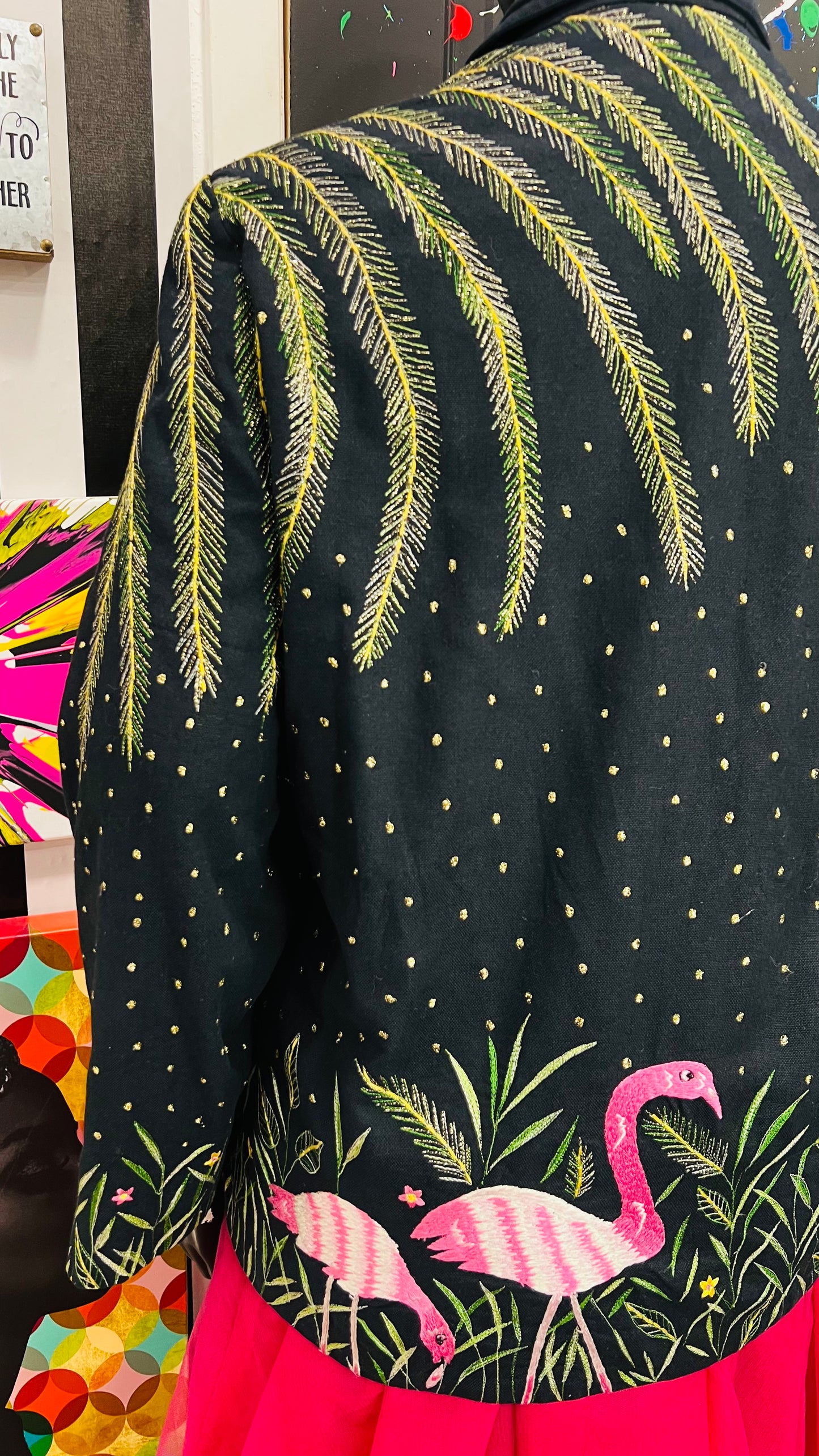 Vintage Flamingo Shimmer Blazer (24)