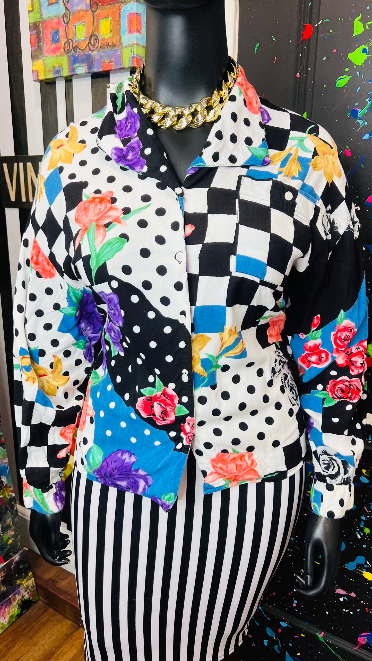 Vintage Abstract 80’s/90’s Blouse (16)