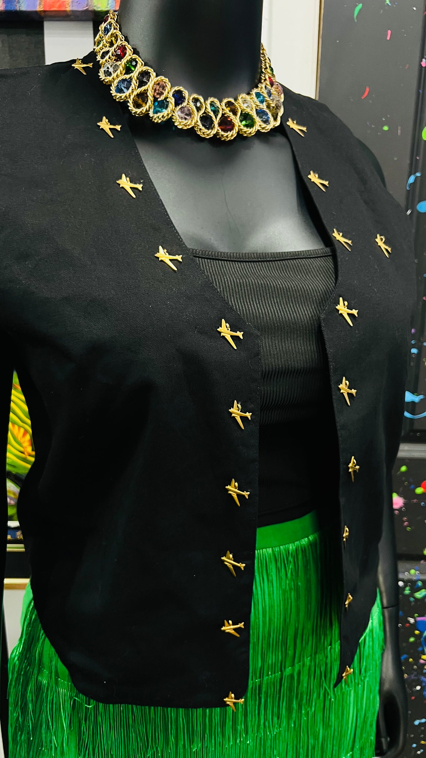 Vintage Gold Airplane Vest (14)