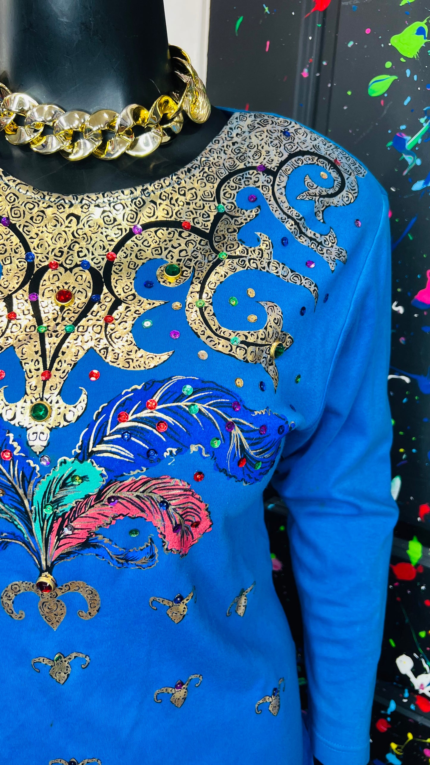 Vintage Jewel Long Sleeve Blouse (14)