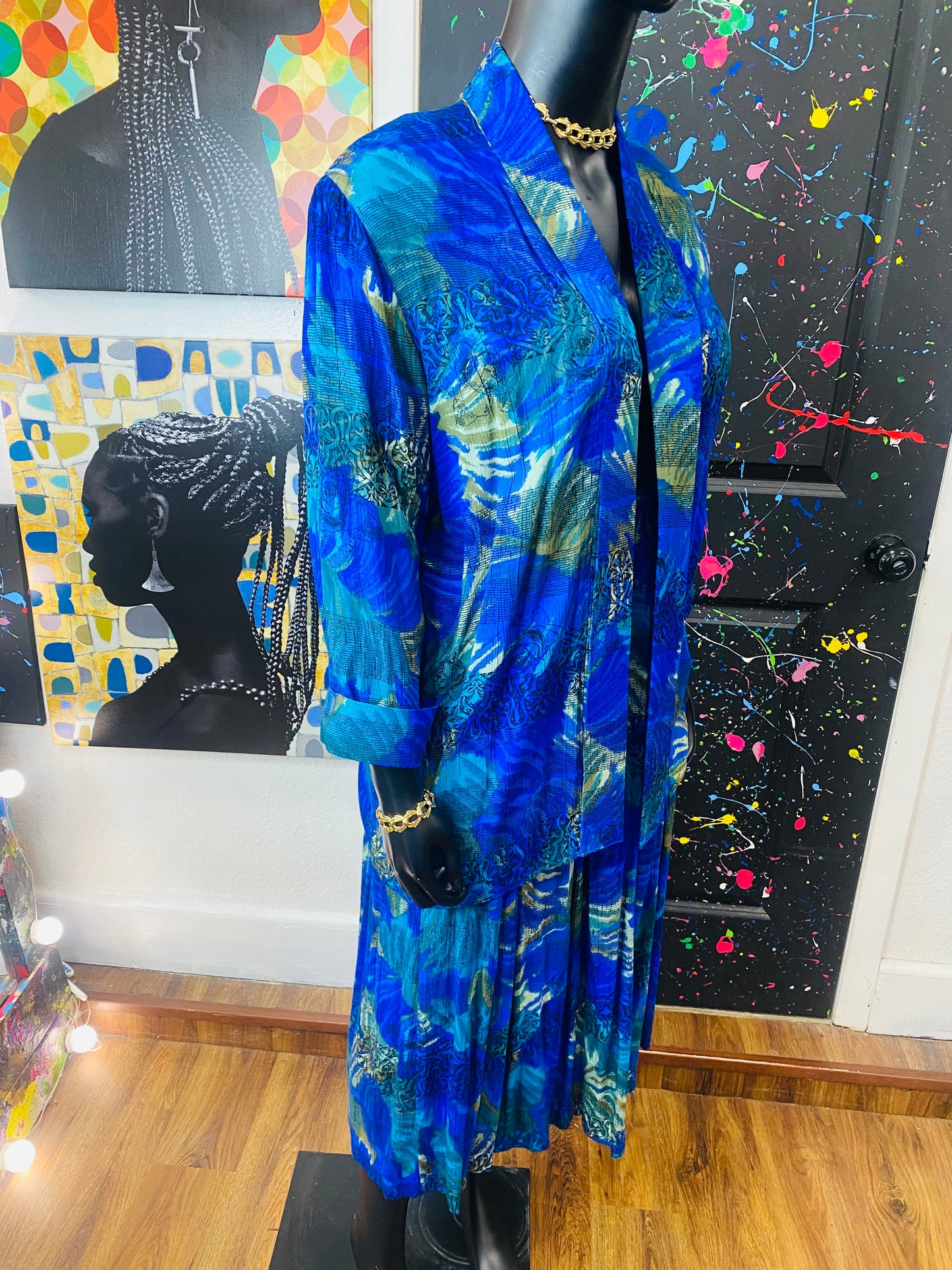 Vintage MIKAELA 2 piece Skirt Set