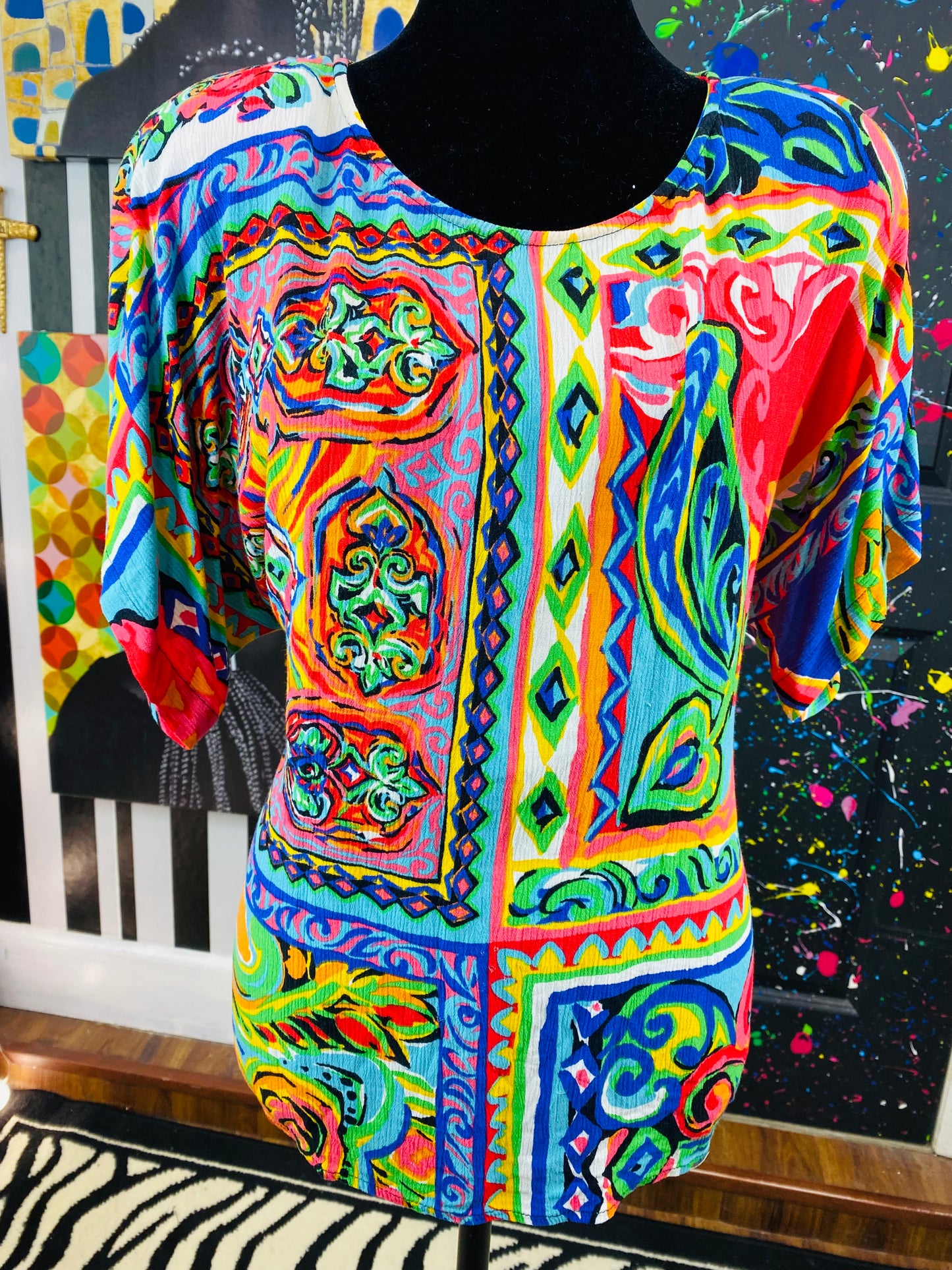 Vintage Carole Little Short Sleeve Blouse