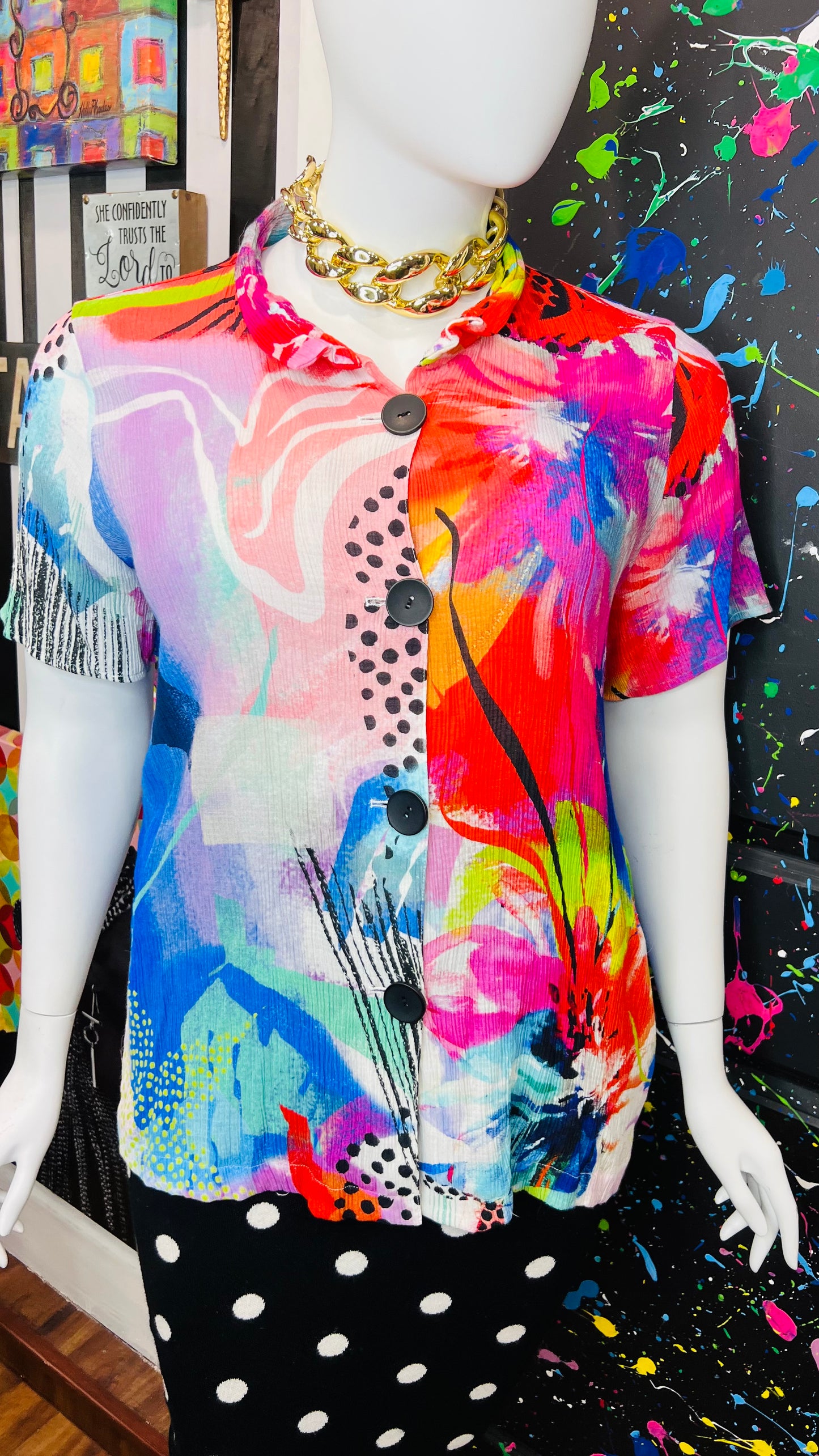 Abstract Print Blouse(18)