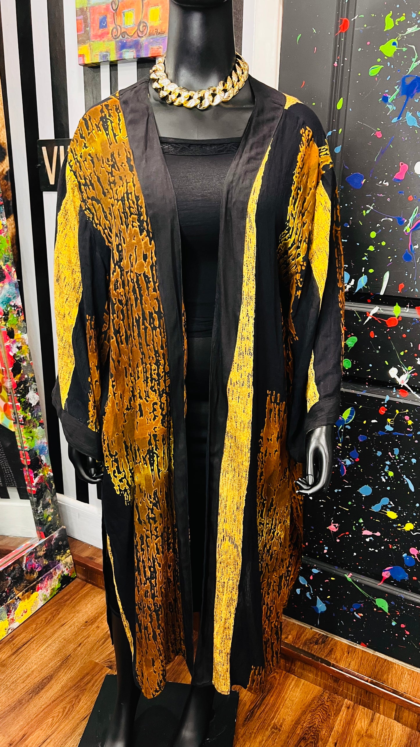 Vintage Abstract Duster (OS) up to 18