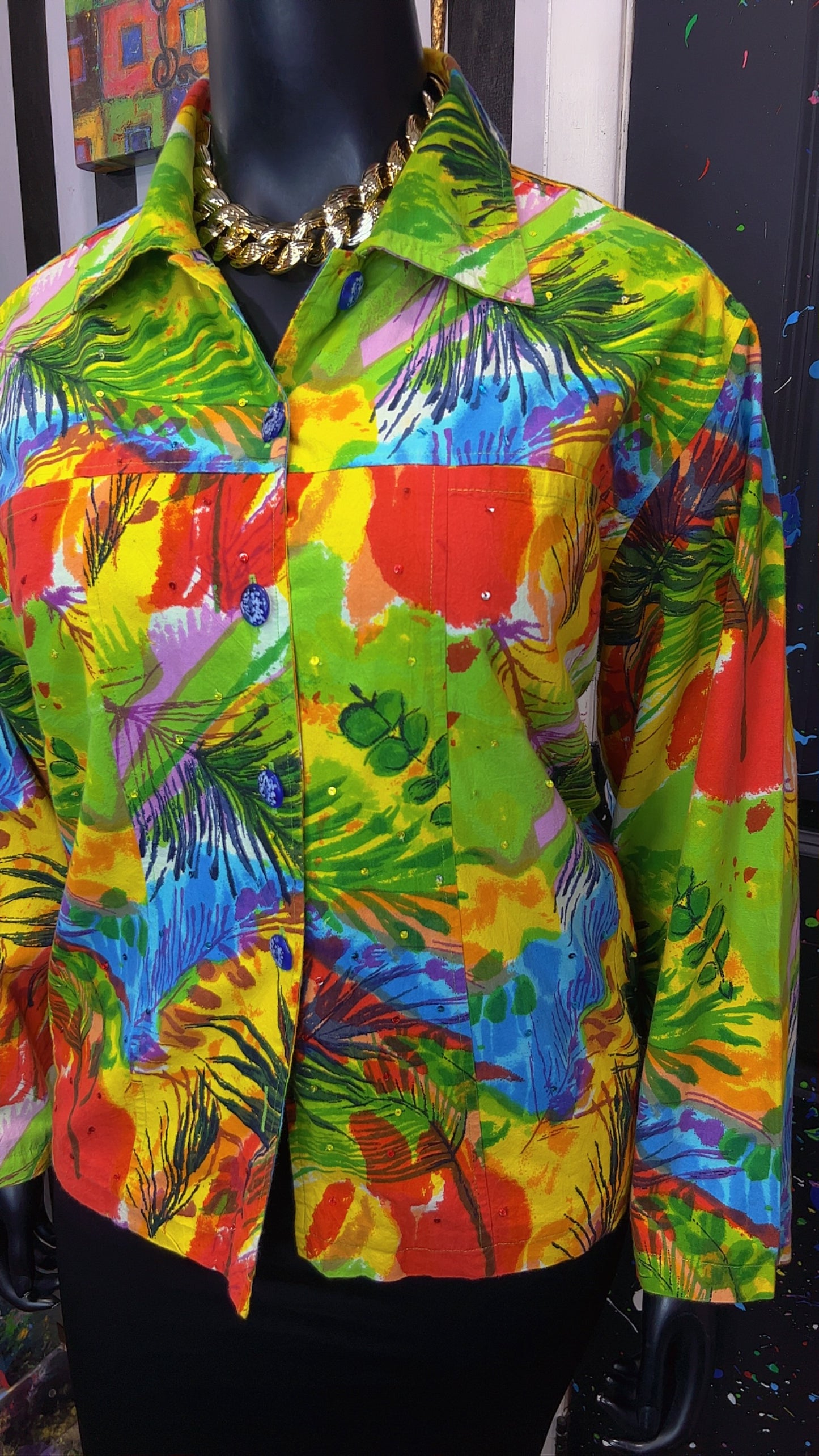 Vintage Floral Sequin Jacket (24)