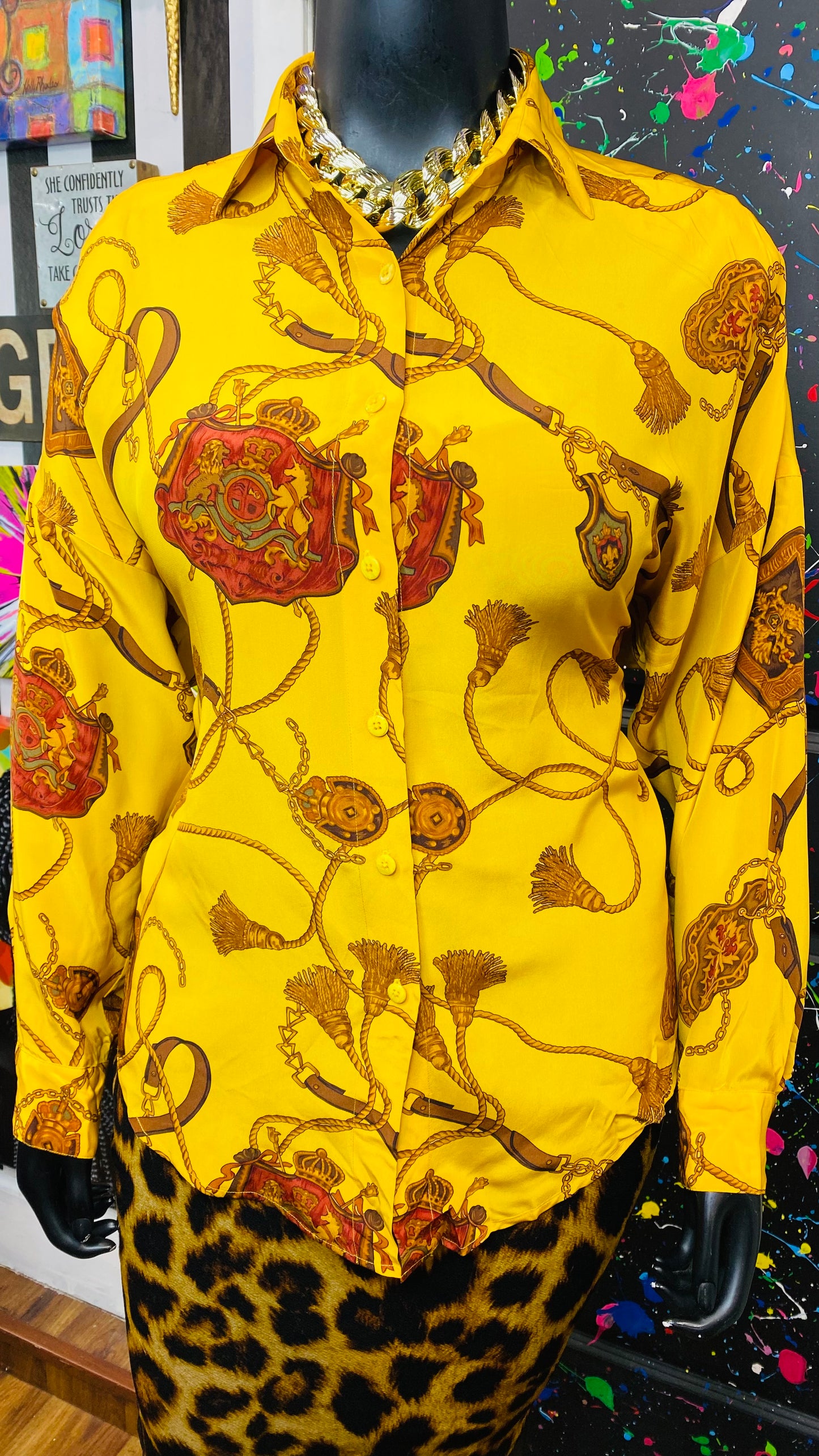 Vintage 100% Silk Tassle Blouse (12) Fits up to size 22