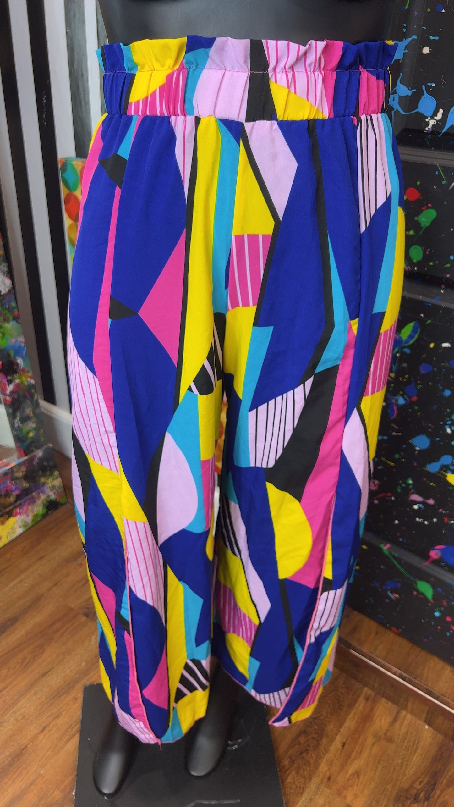 Fun Wide Leg Pants w/Front Split (18)