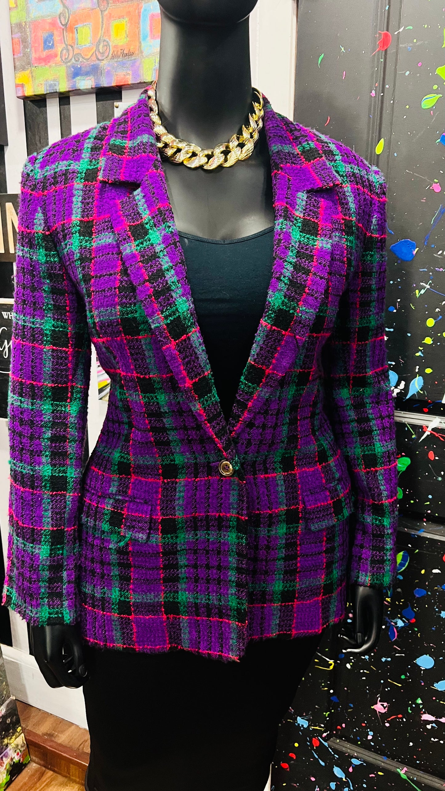 Vintage Plaid Blazer (16)