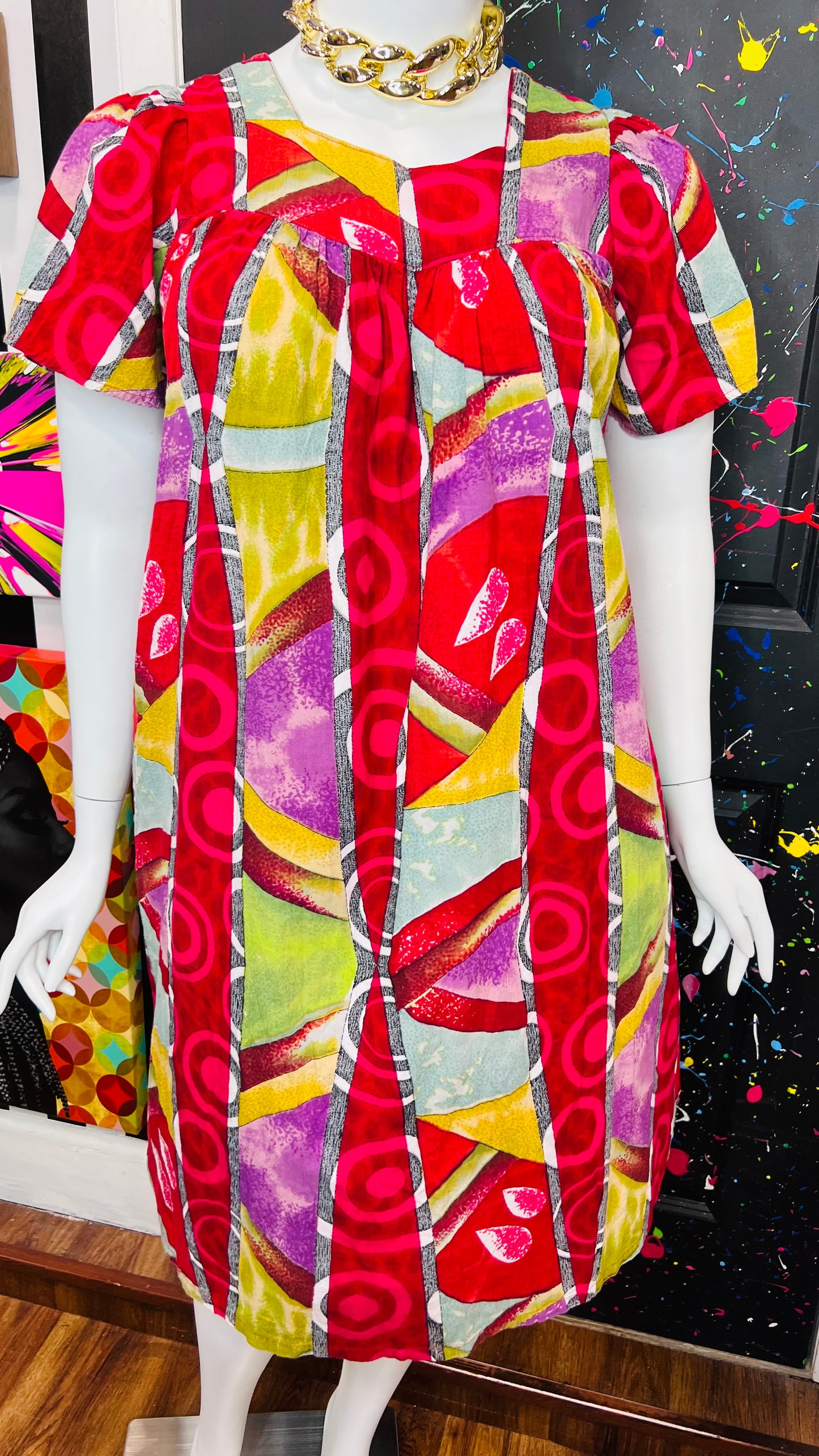 Vintage 100% Cotton House Dress (14)