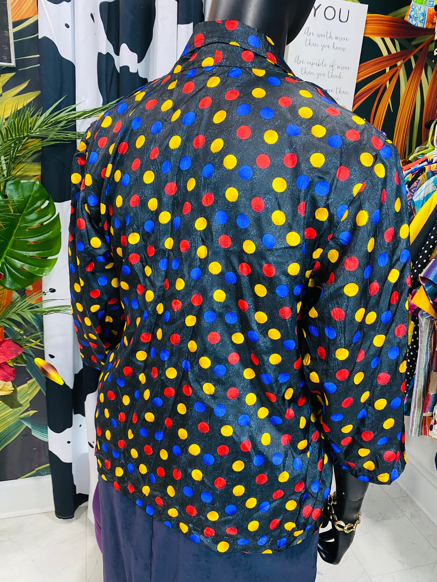 Vintage Colorful Studs Short Blazer