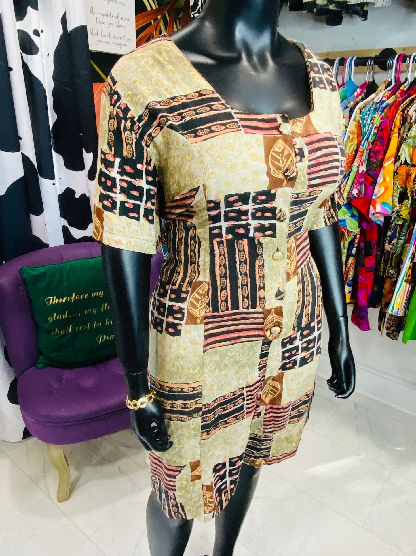 Vintage Patch Print Romper