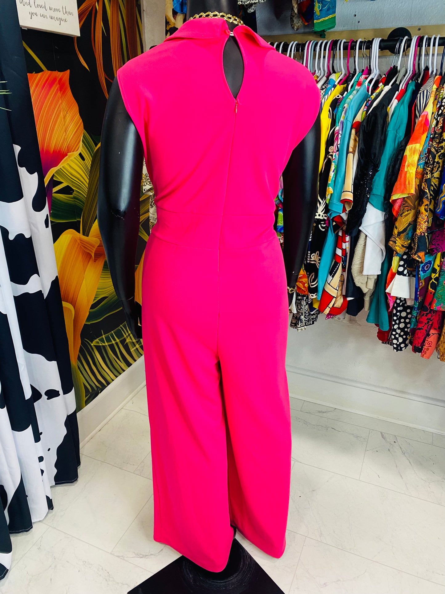 Vintage Pink Sleeveless Jumpsuit