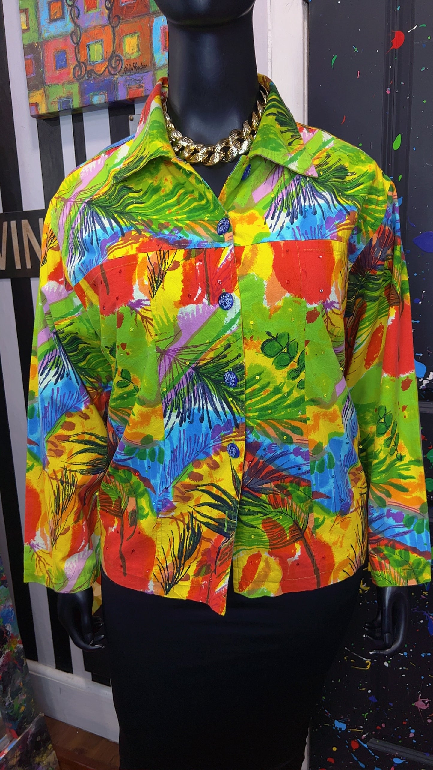 Vintage Floral Sequin Jacket (24)
